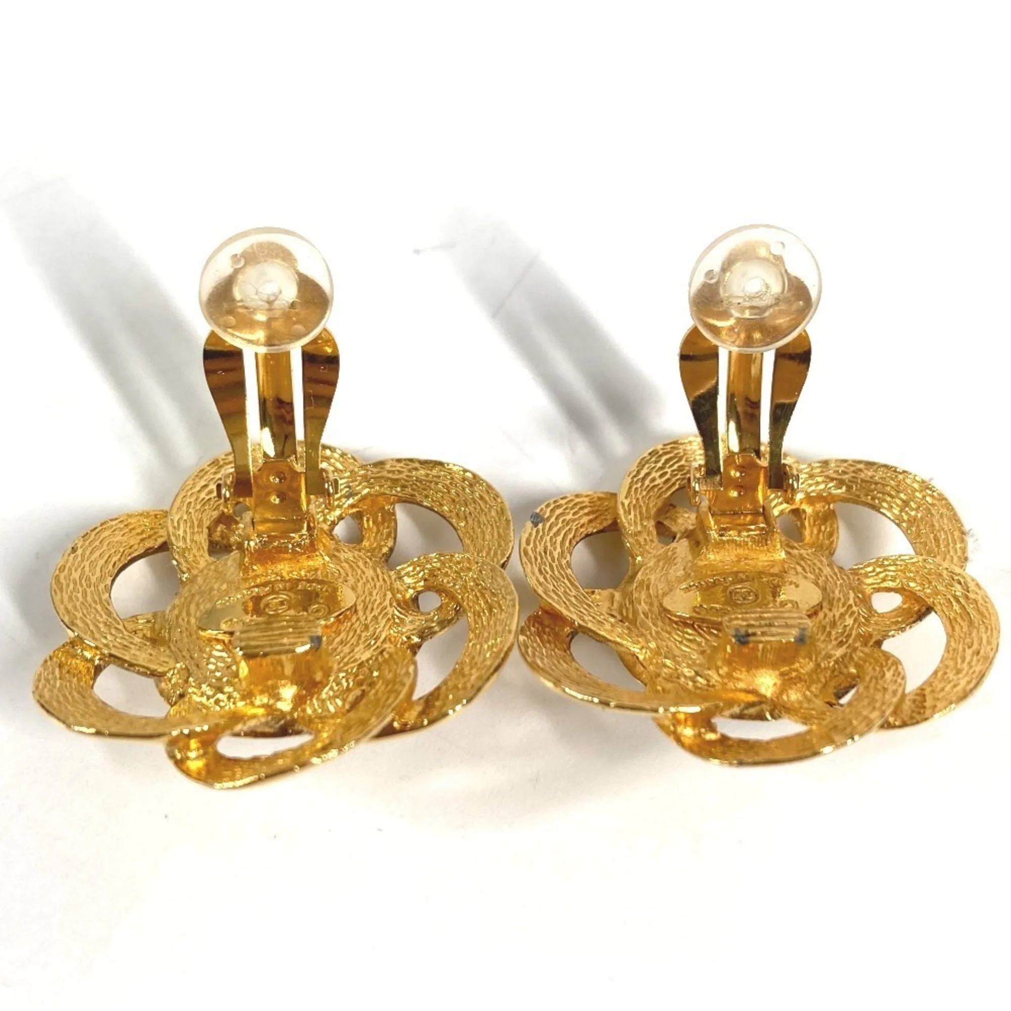 Vintage Clip-On Earrings Pearl Clip-On Gold-Tone Metal - Image 8