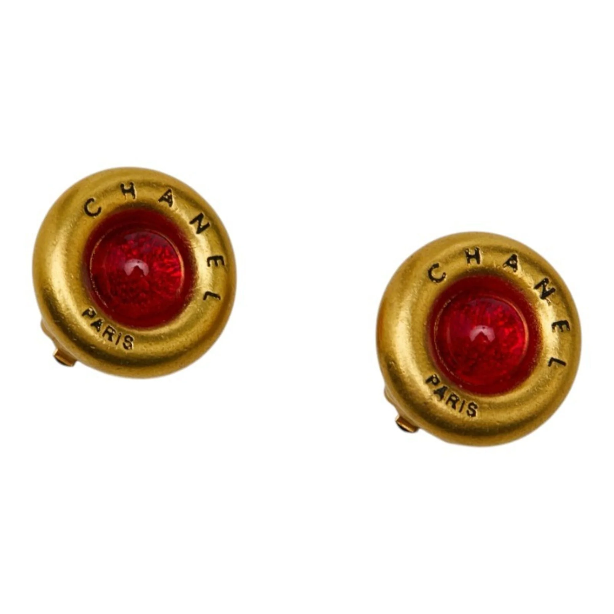 Vintage Earrings Gold-Tone Metal