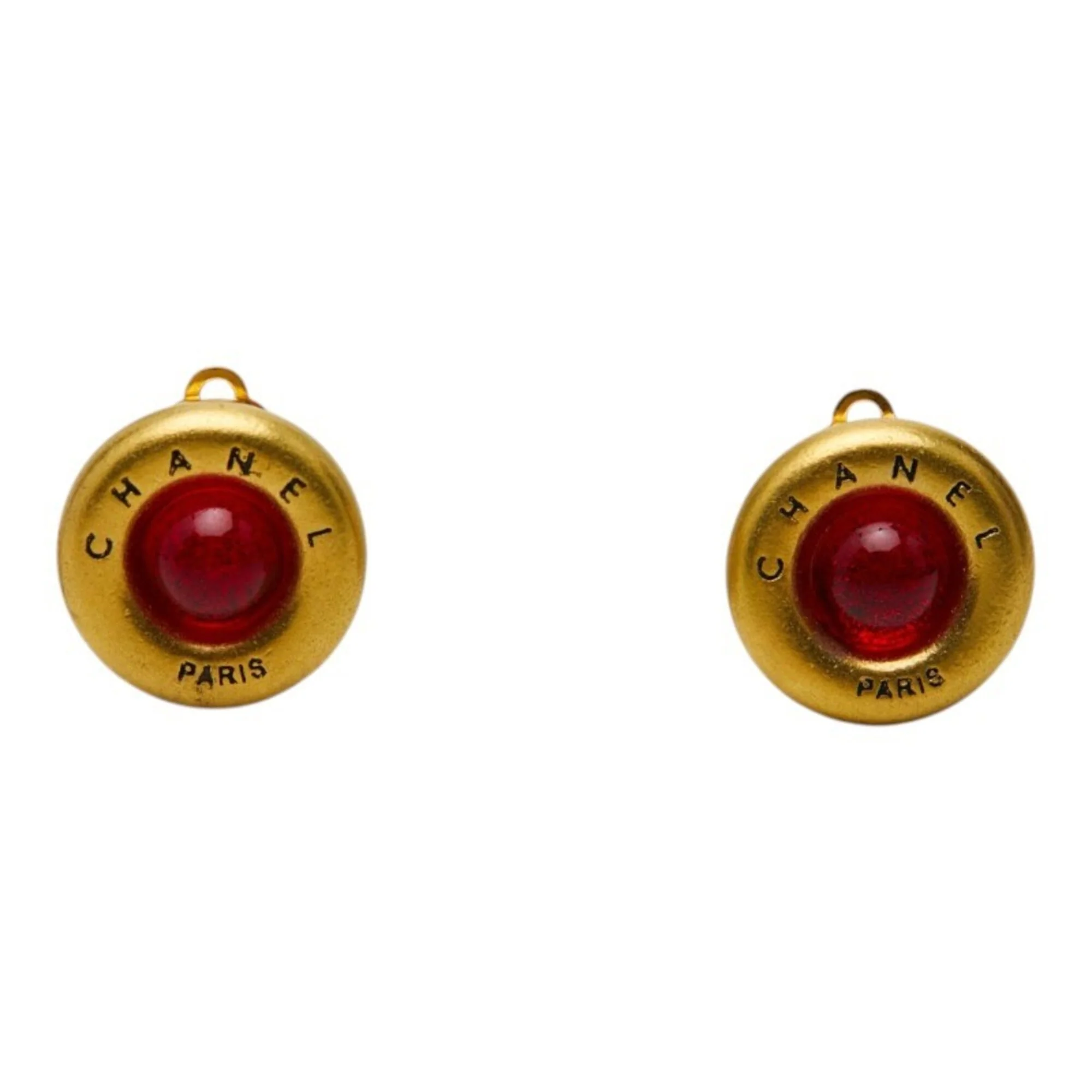 Vintage Earrings Gold-Tone Metal - Image 2