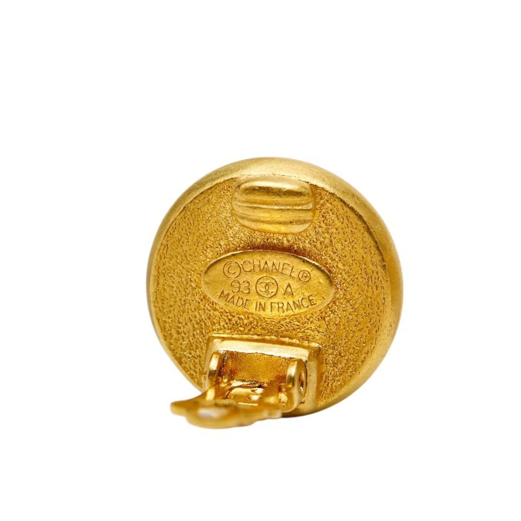 Vintage Earrings Gold-Tone Metal - Image 4