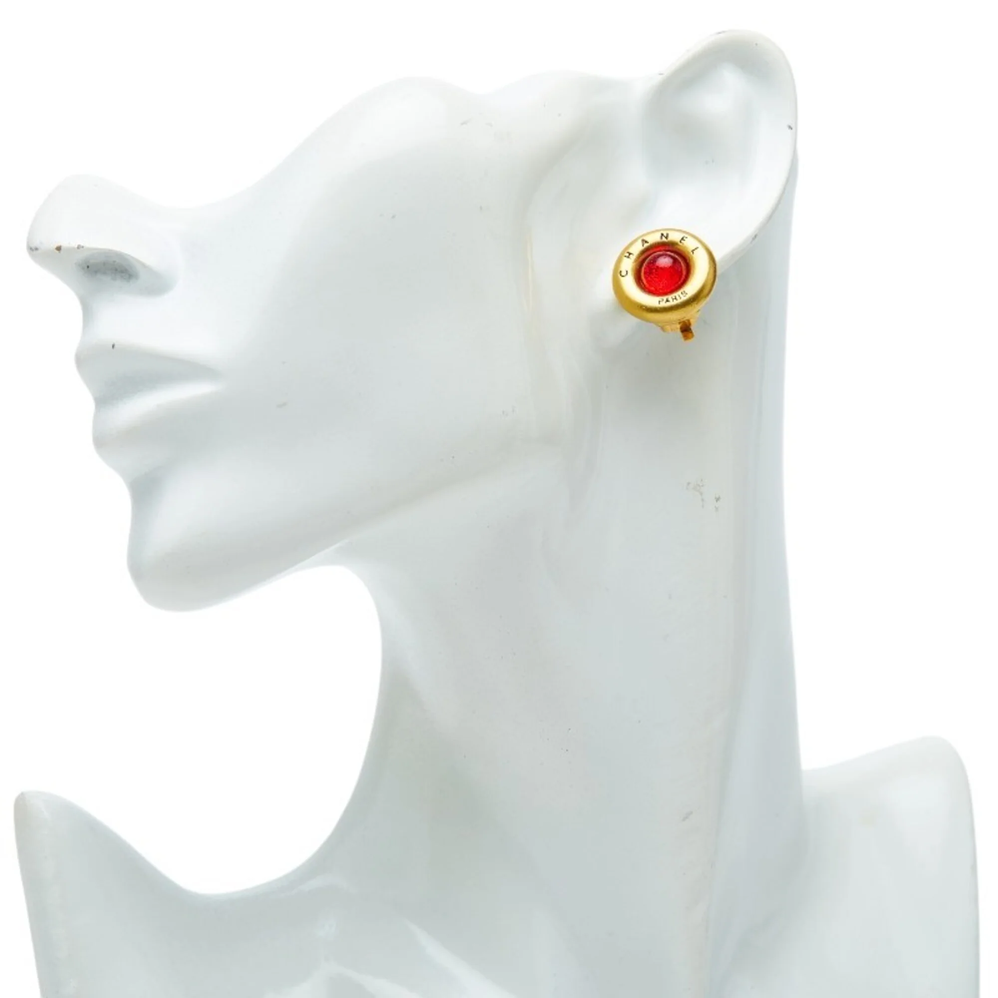 Vintage Earrings Gold-Tone Metal - Image 5