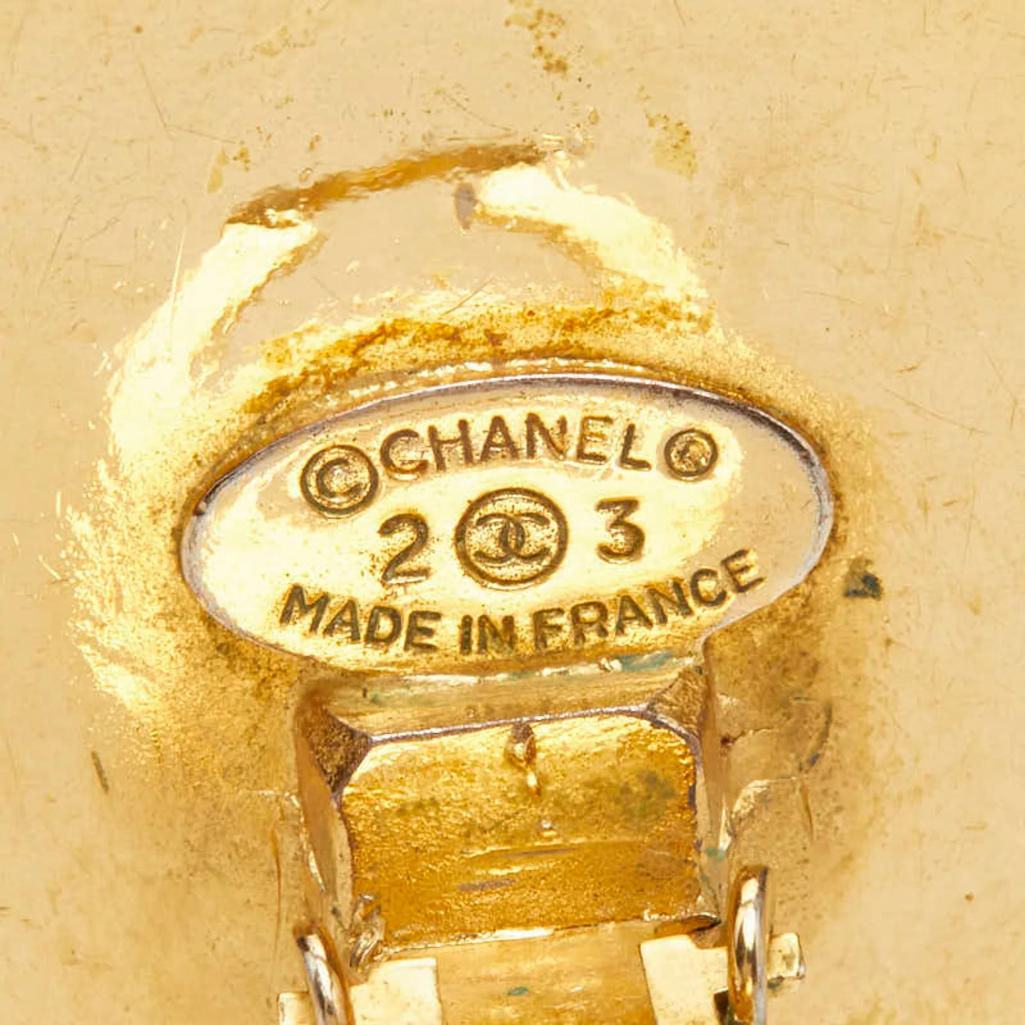 Vintage Earrings Gold-Tone Metal - Image 4