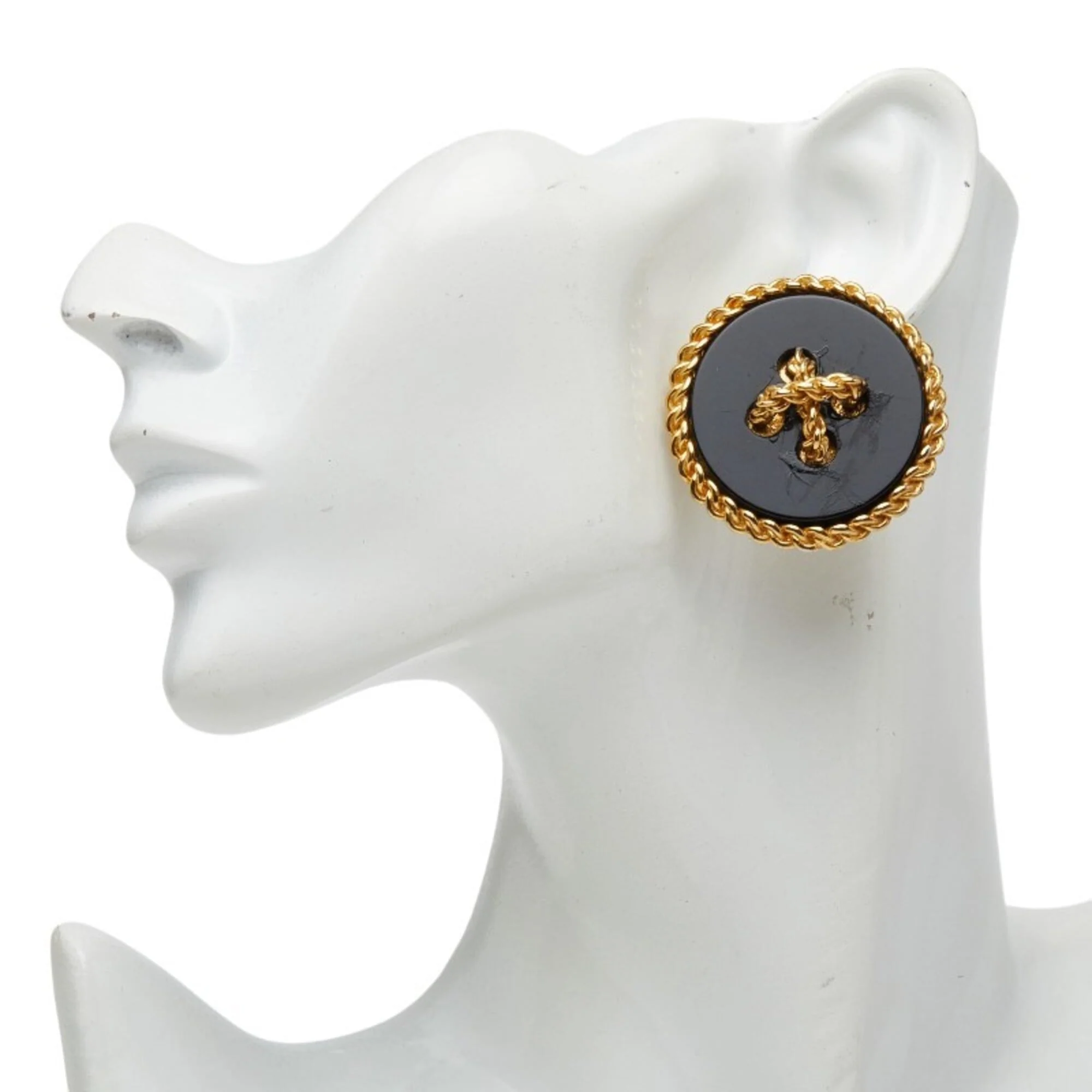 Vintage Earrings Gold-Tone Metal - Image 5