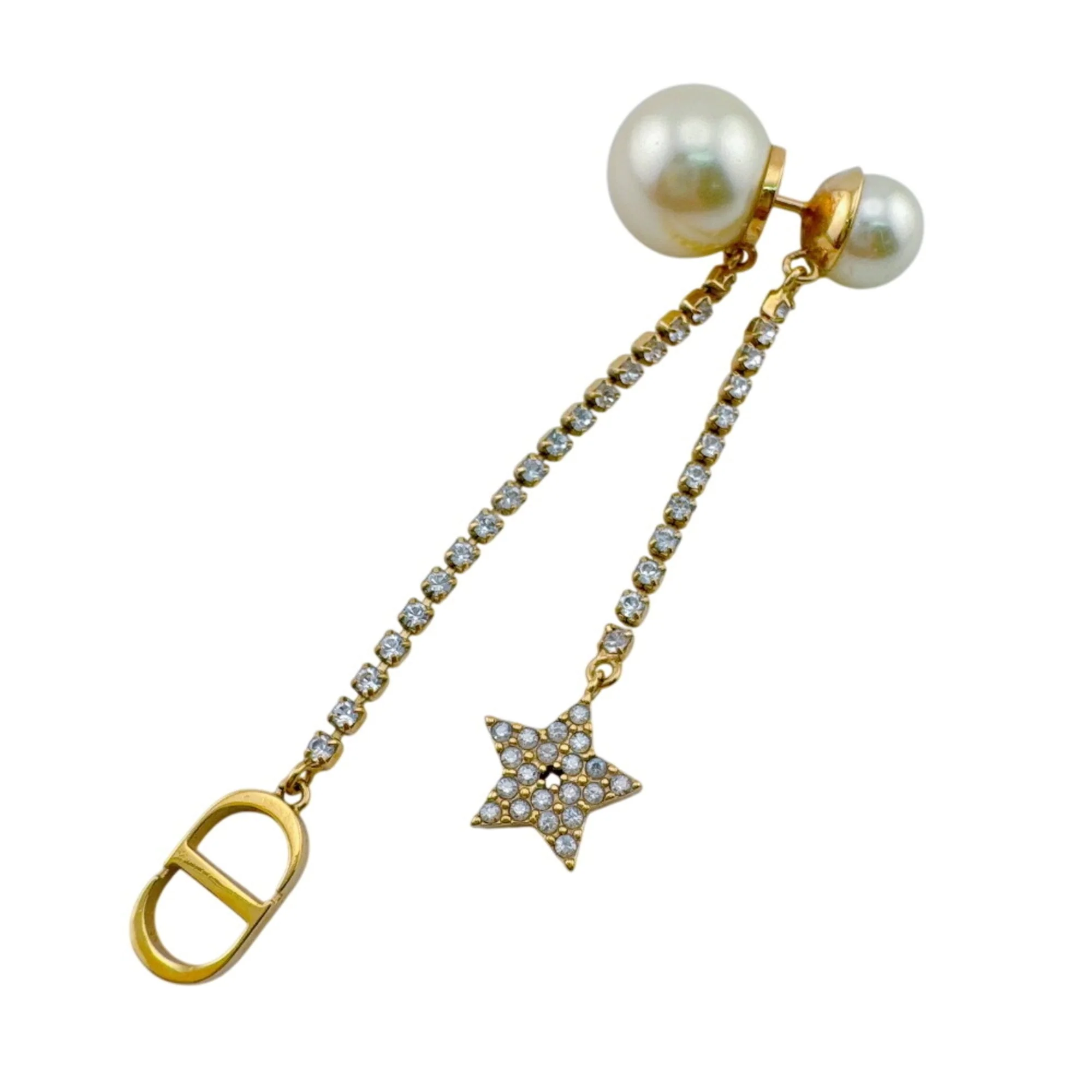 Earrings Logo Gold-Tone Metal