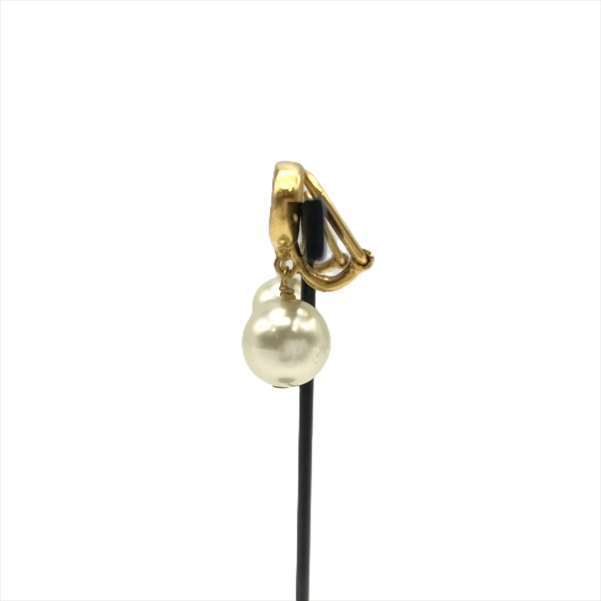 Earrings Pearl Gold-Tone Metal - Image 4