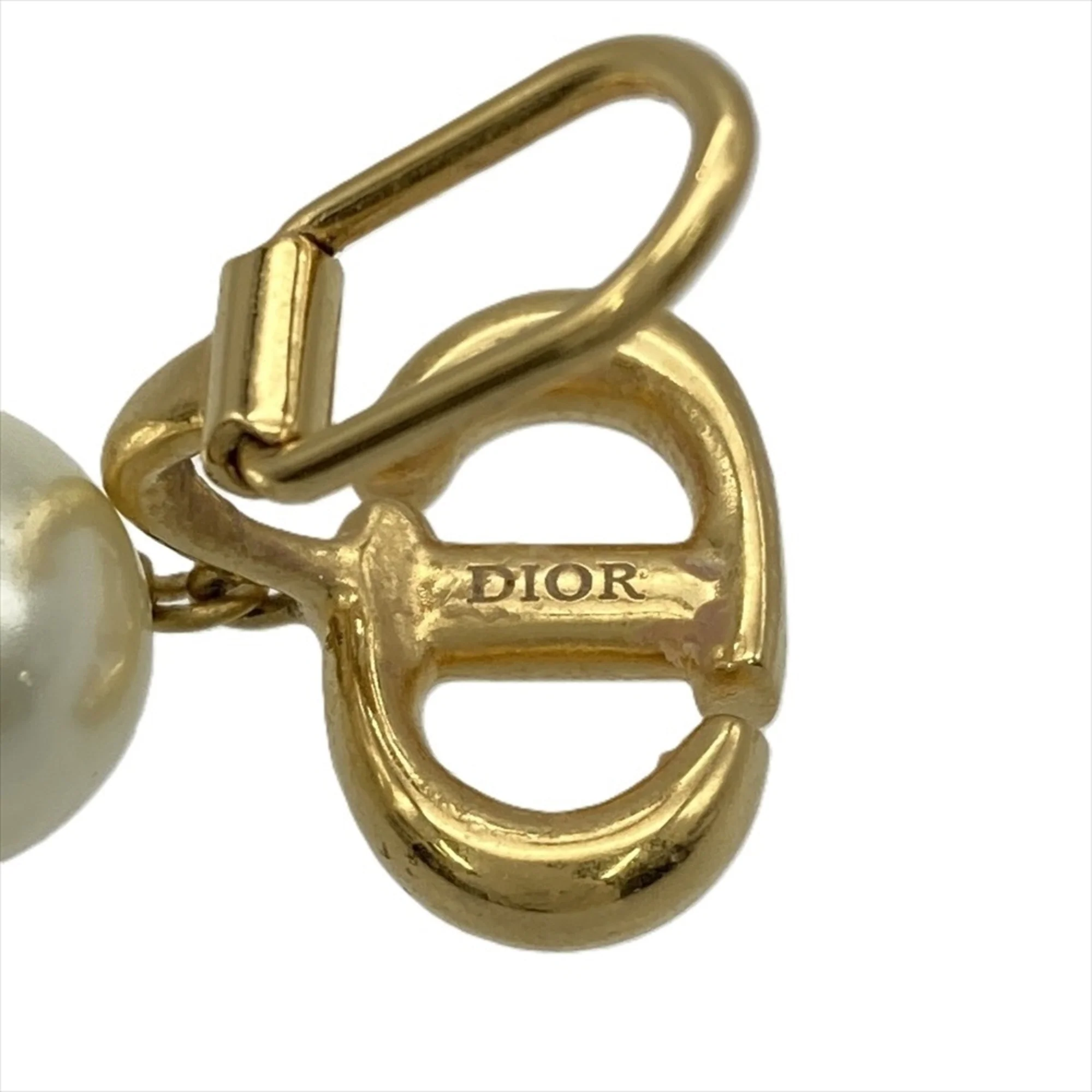 Earrings Pearl Gold-Tone Metal - Image 6