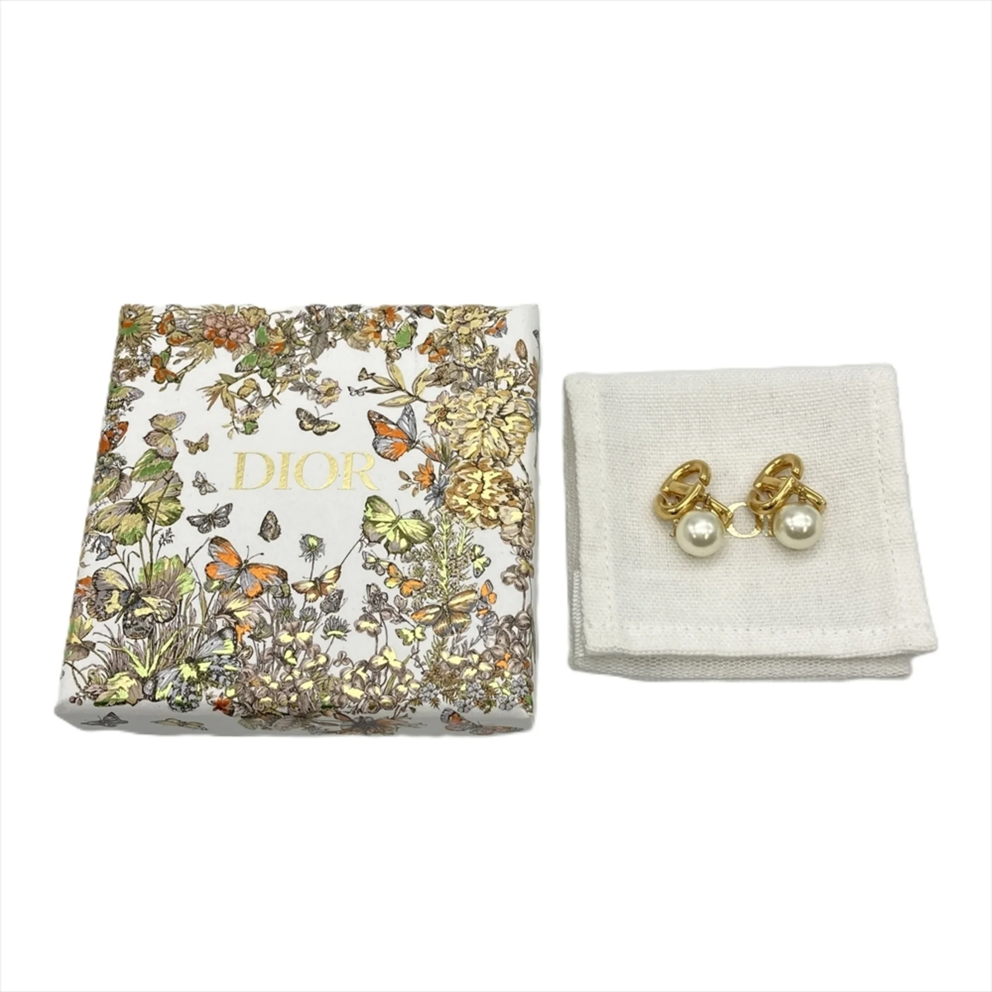 Earrings Pearl Gold-Tone Metal - Image 7