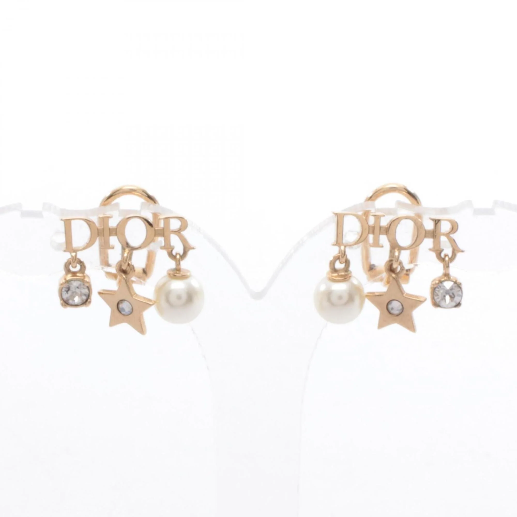 Earrings Pearl Gold-Tone Metal