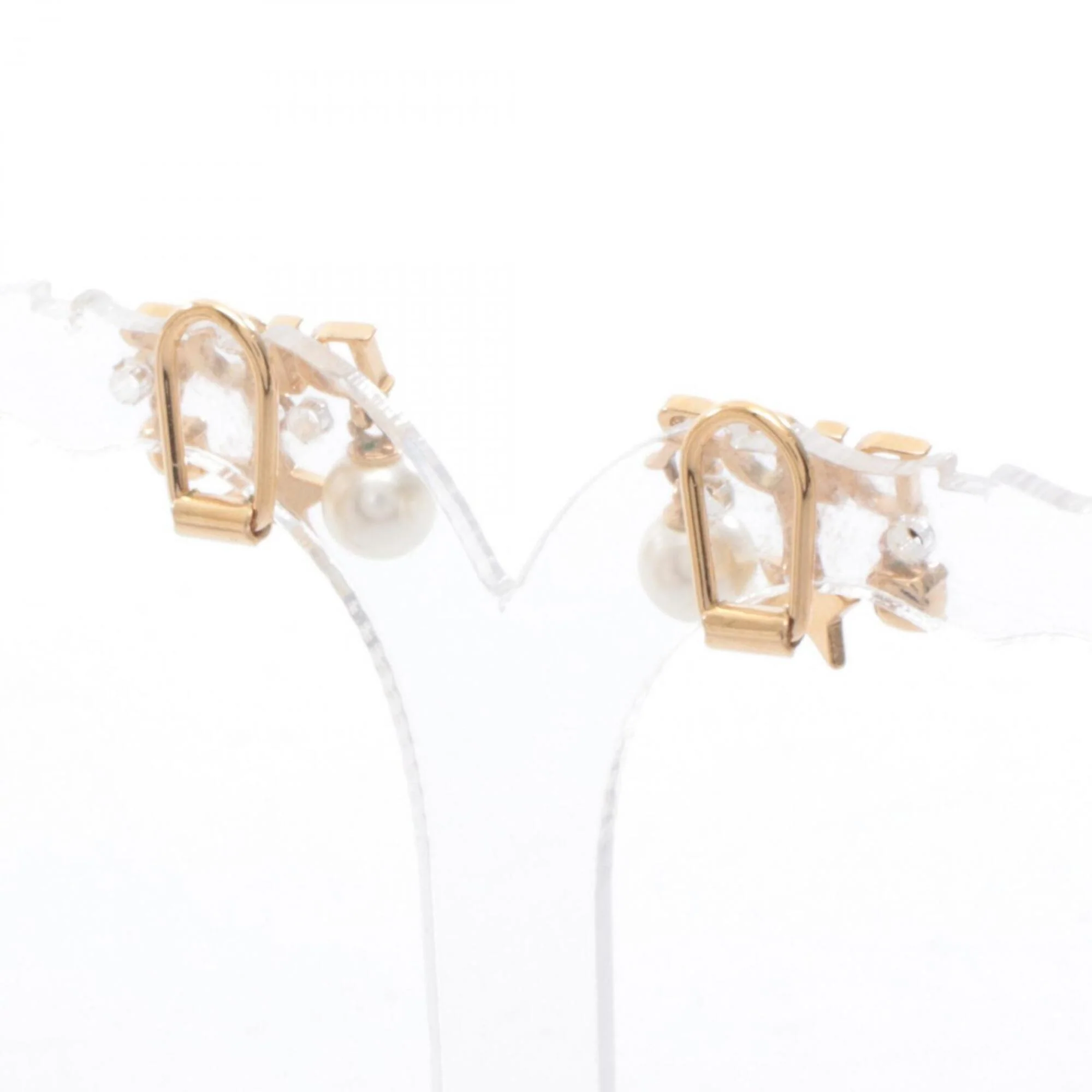 Earrings Pearl Gold-Tone Metal - Image 2