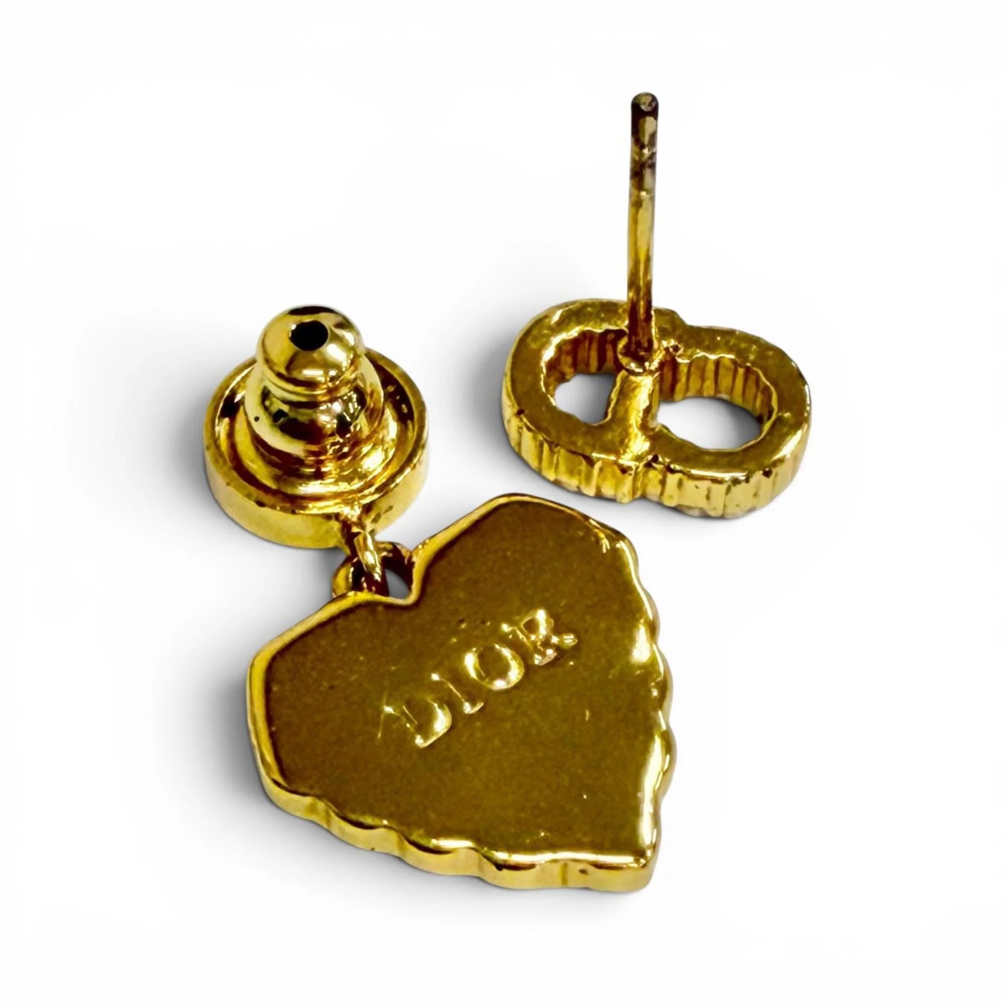 Earrings Pearl Gold-Tone Metal - Image 6