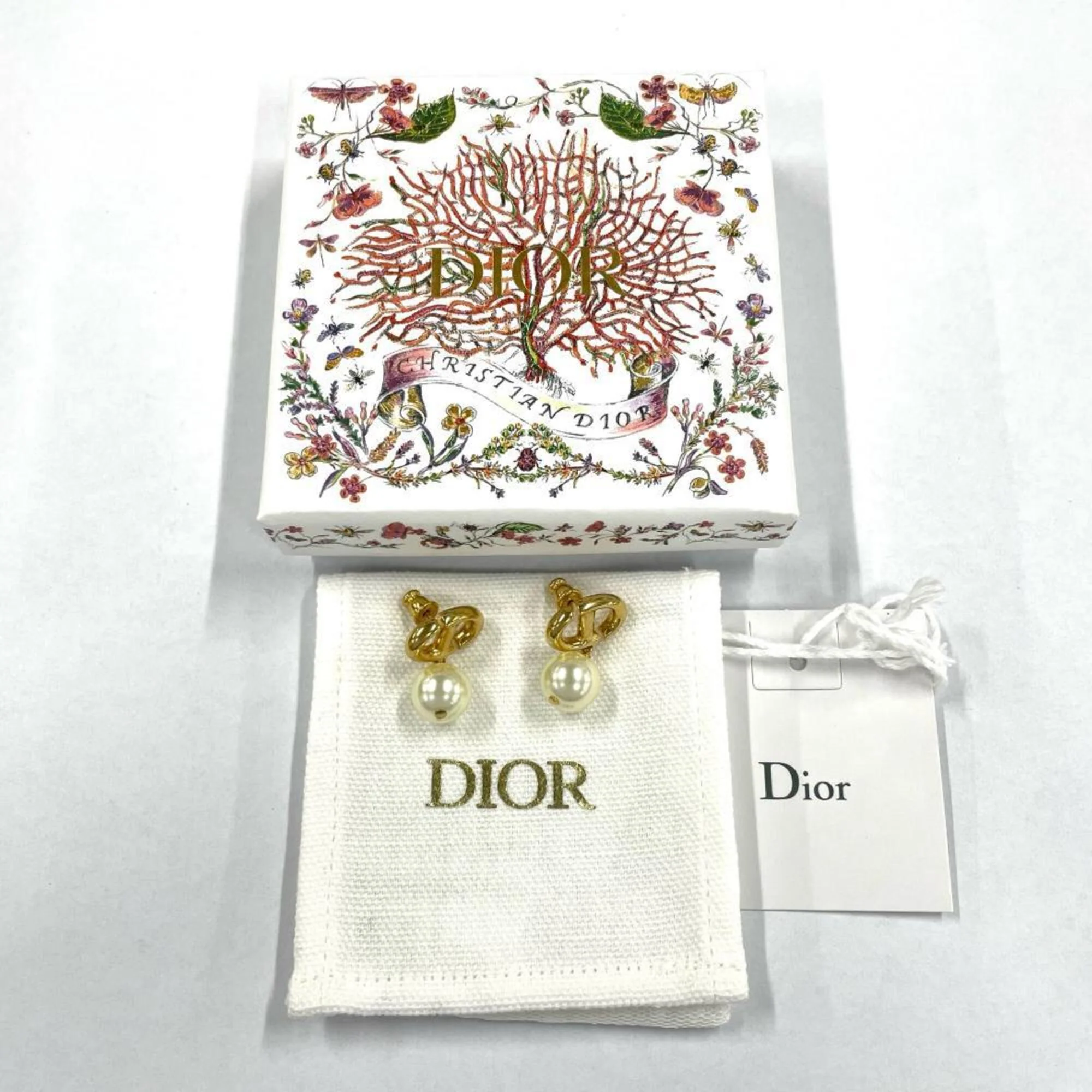 Earrings Pearl Gold-Tone Metal - Image 5