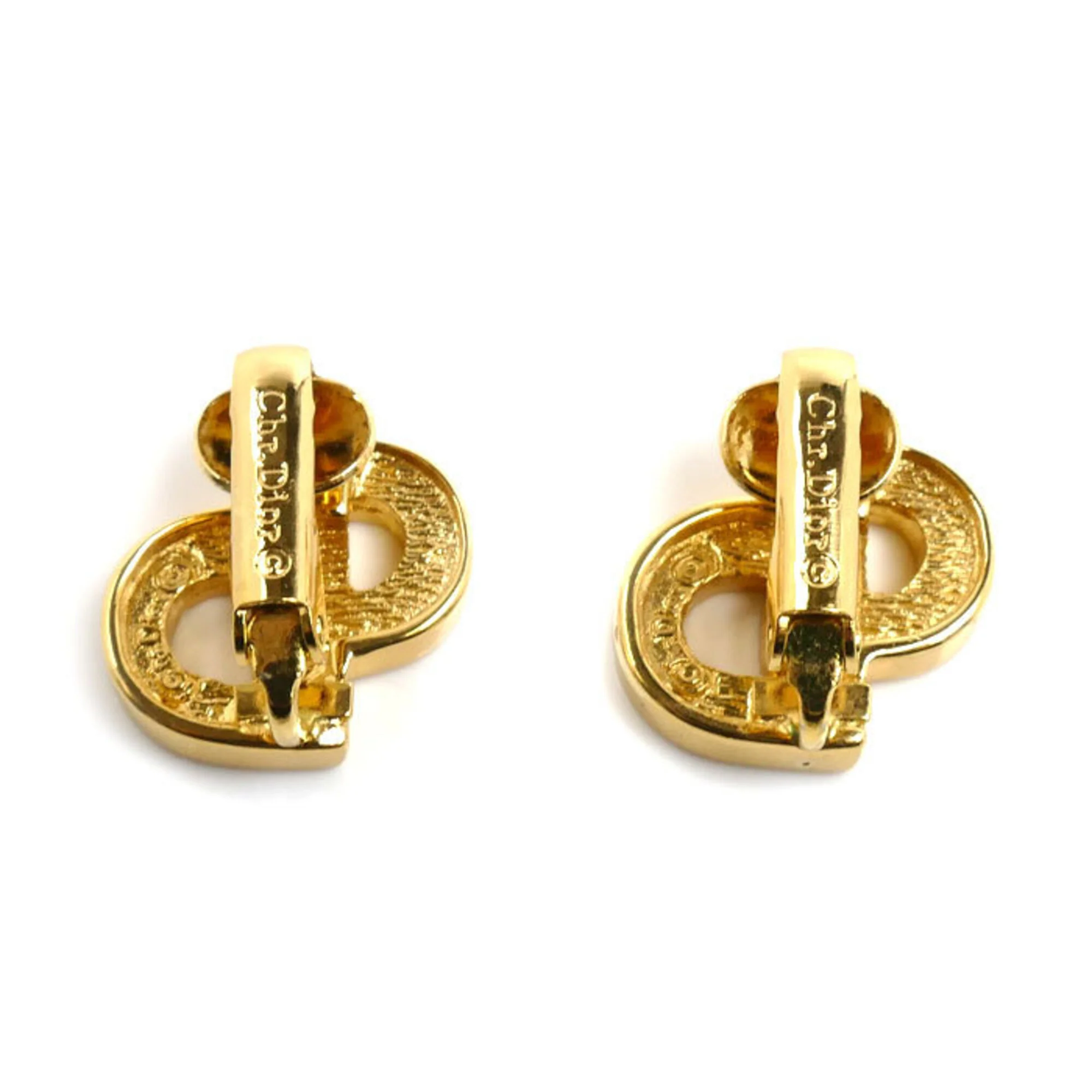 Earrings Rhinestone Gold-Tone Metal - Image 3