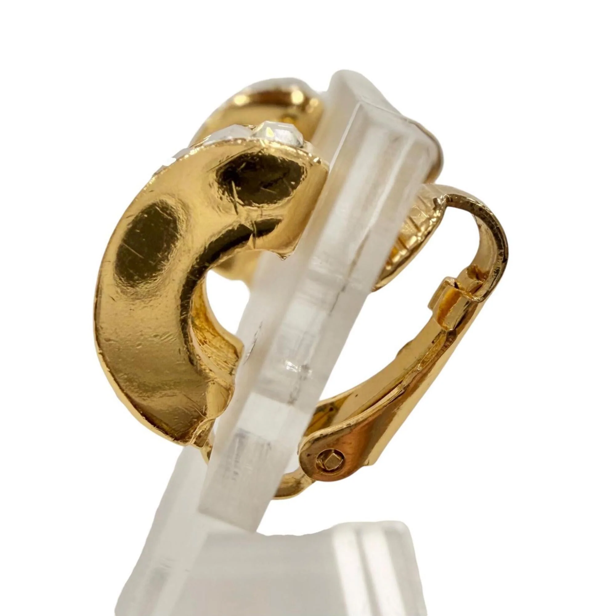 Vintage Earrings Gold-Tone Metal - Image 2