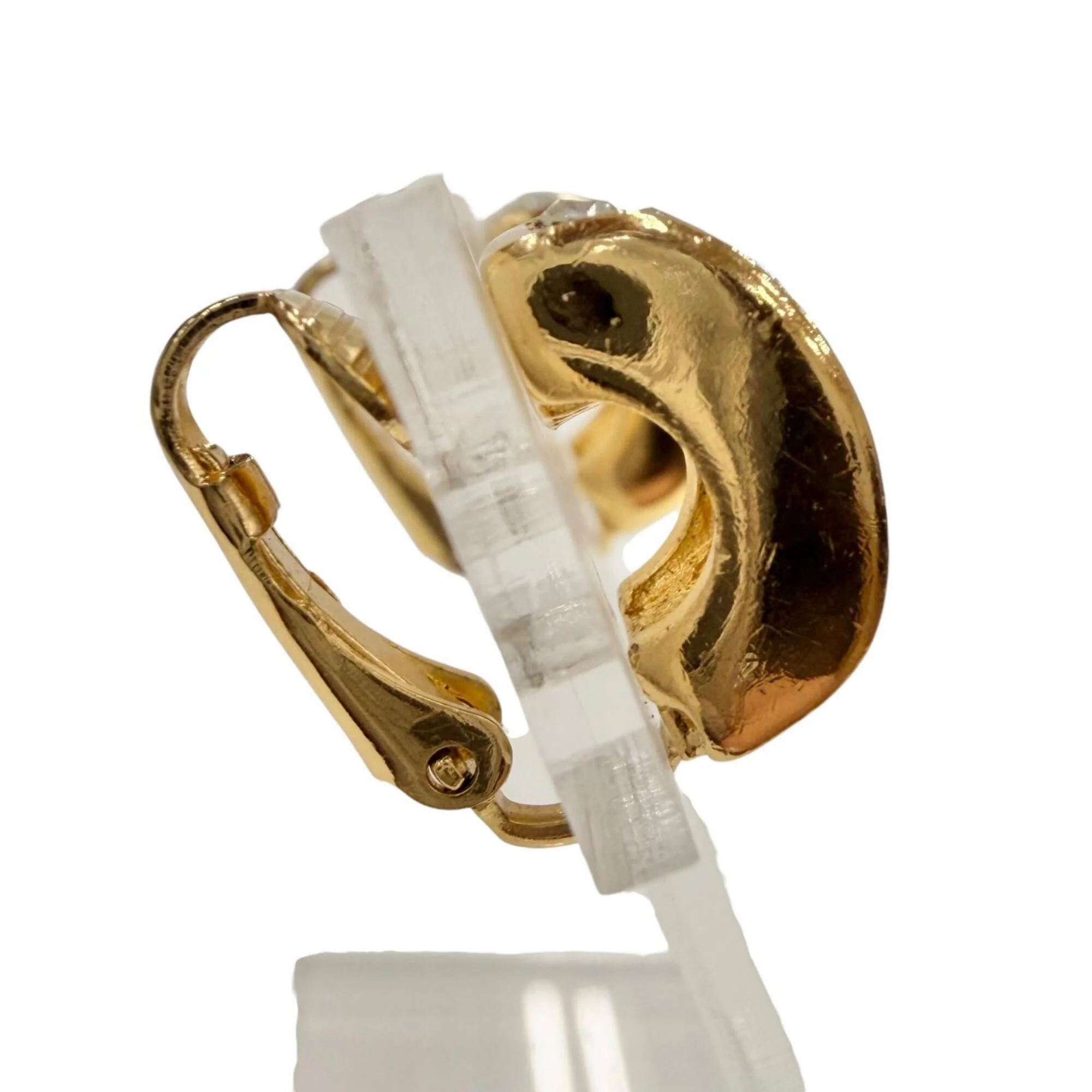 Vintage Earrings Gold-Tone Metal - Image 4