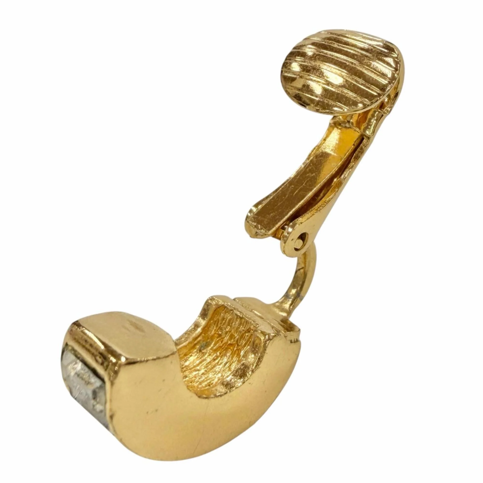 Vintage Earrings Gold-Tone Metal - Image 5