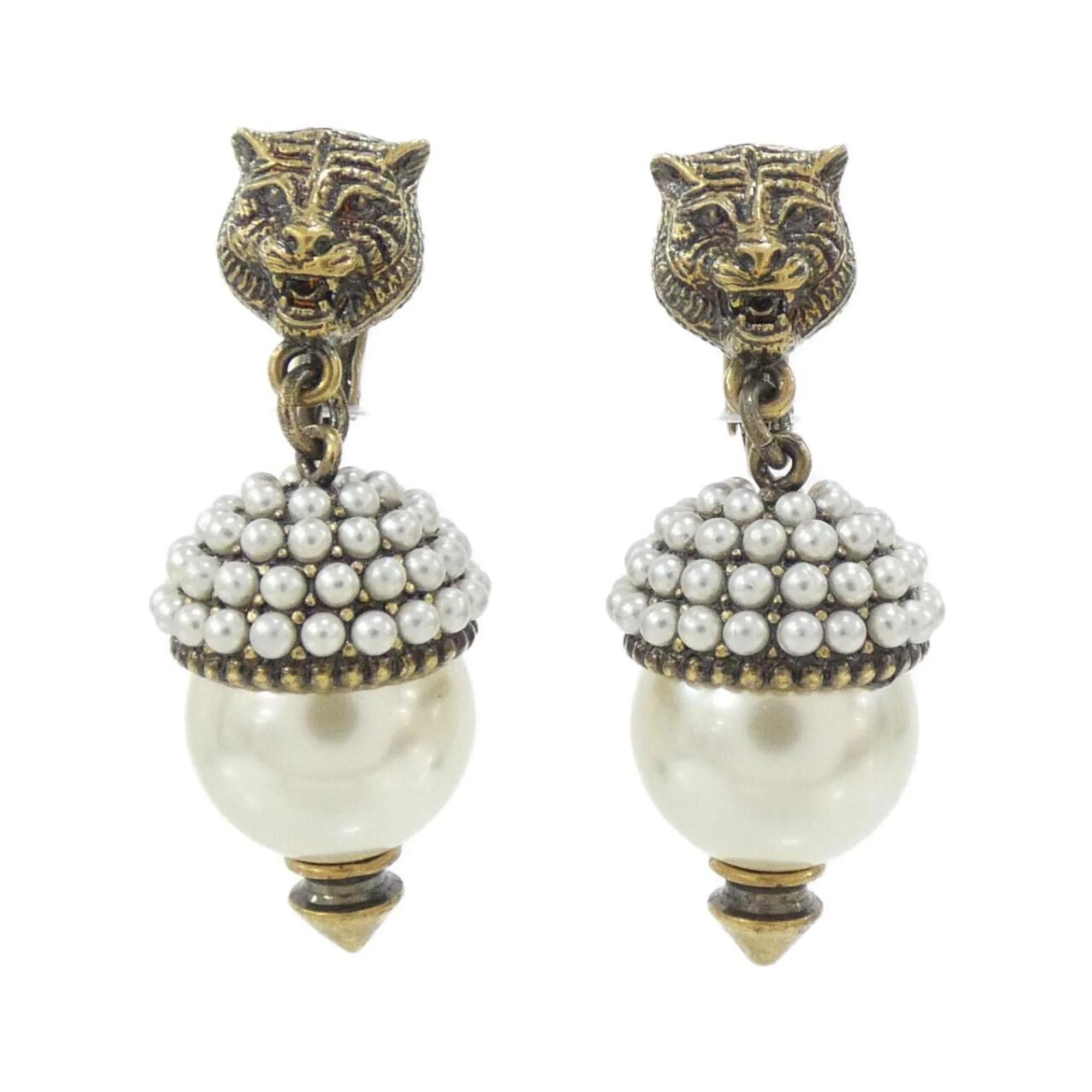 Earrings Gold-Tone Metal