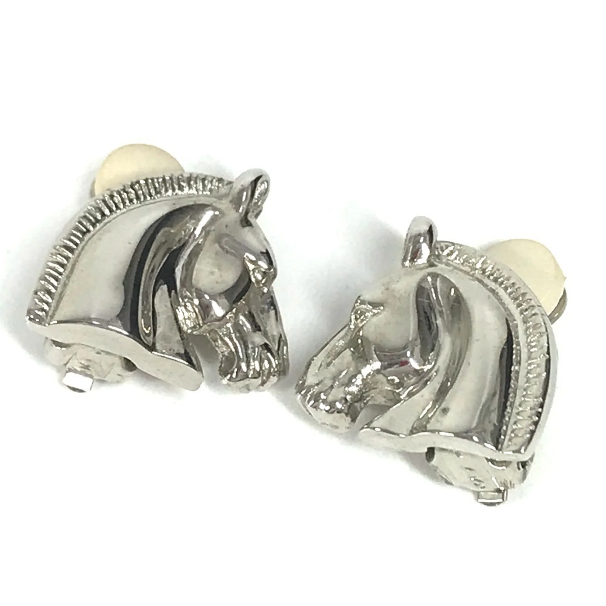 Cheval Clip Earrings Metal Silver Silver-Tone Metal