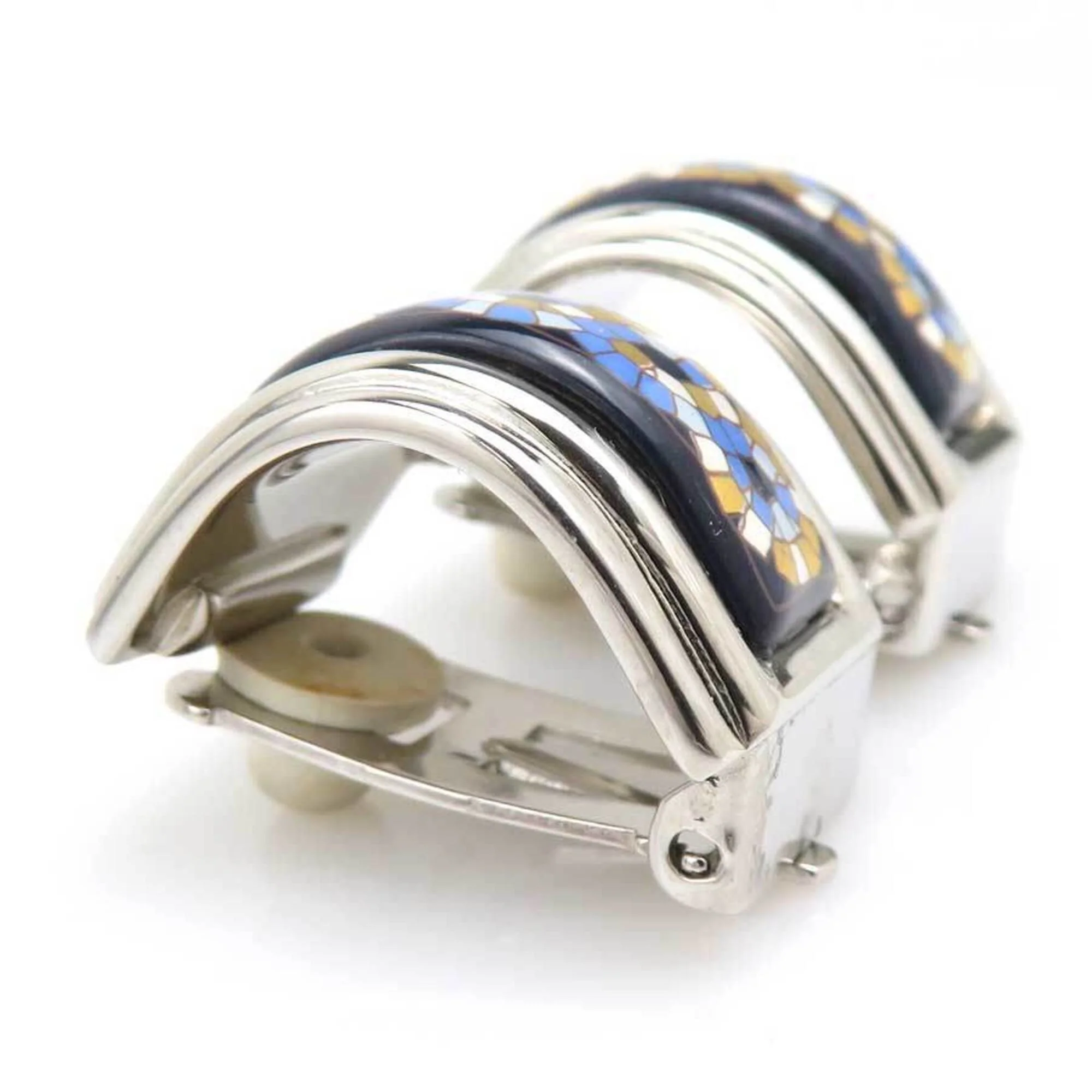 Clip-On Earrings Enamel and Metal - Image 2