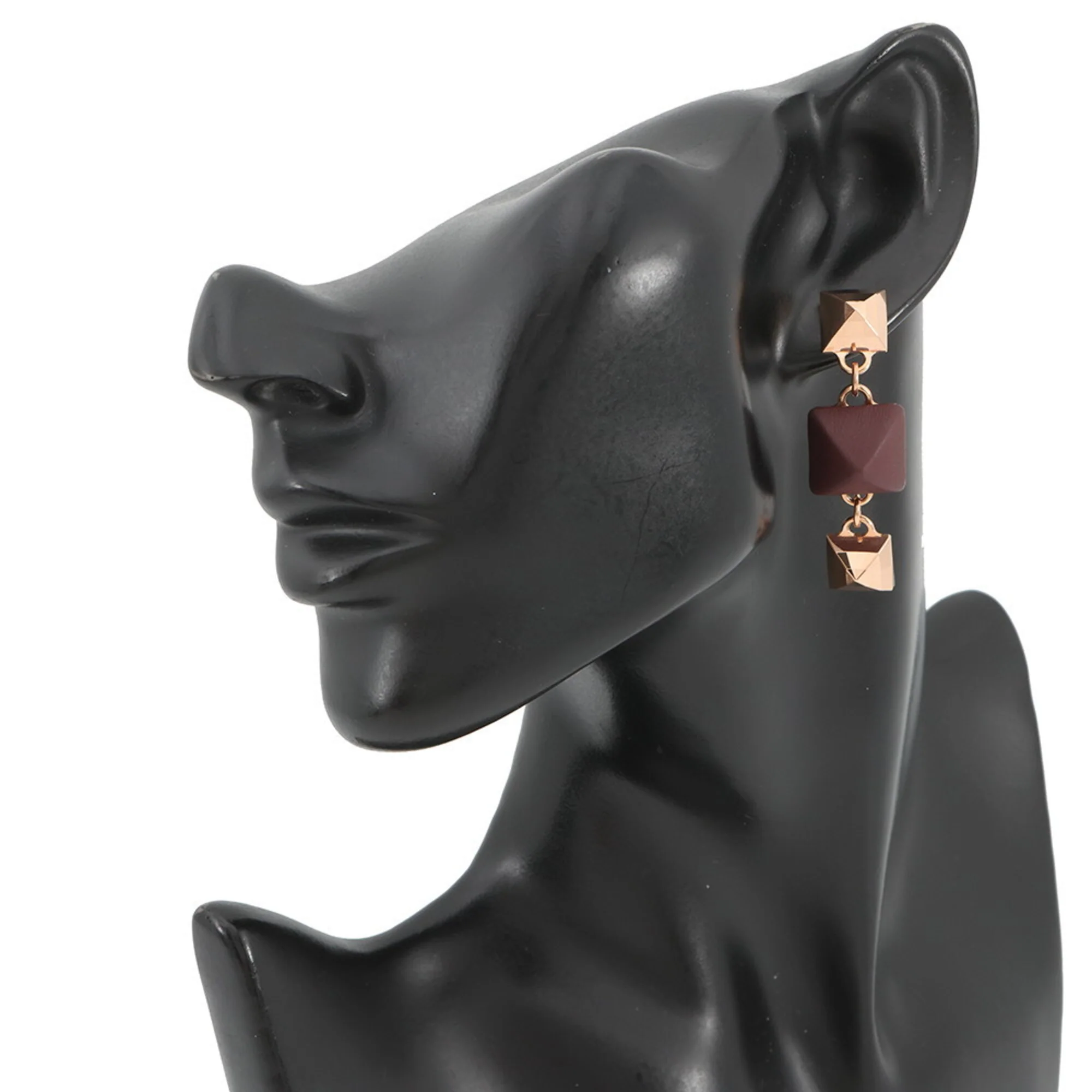 Earrings Metal and Swift Leather - Image 4