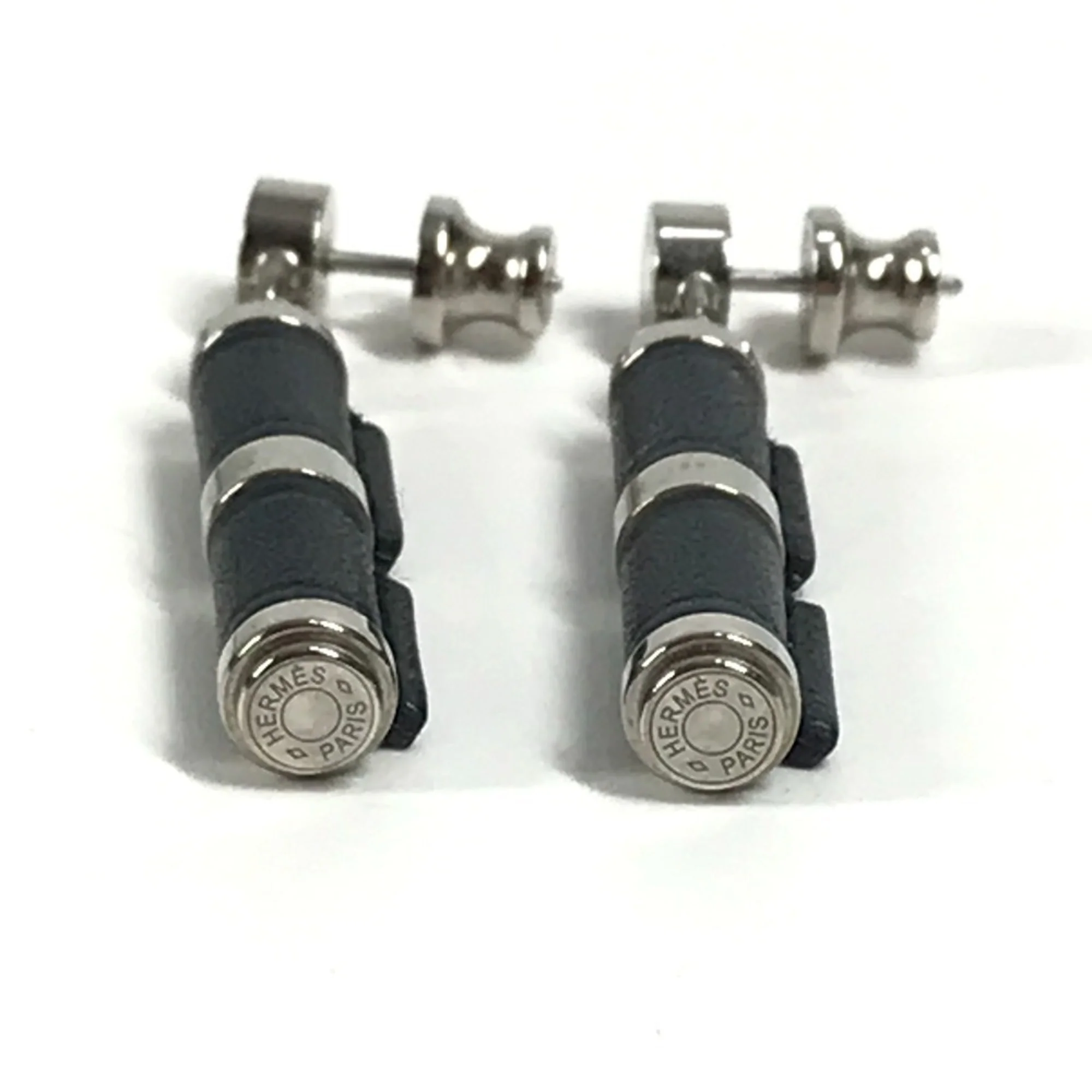 Earrings Metal and Swift Leather - Image 6