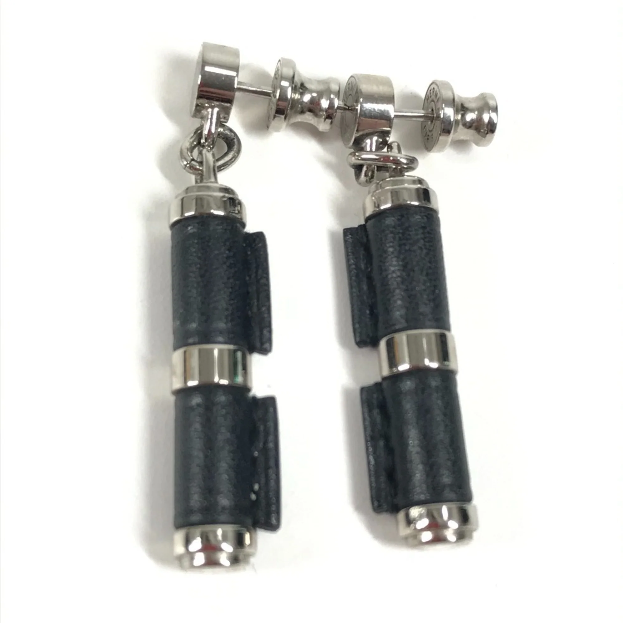 Earrings Metal and Swift Leather - Image 8