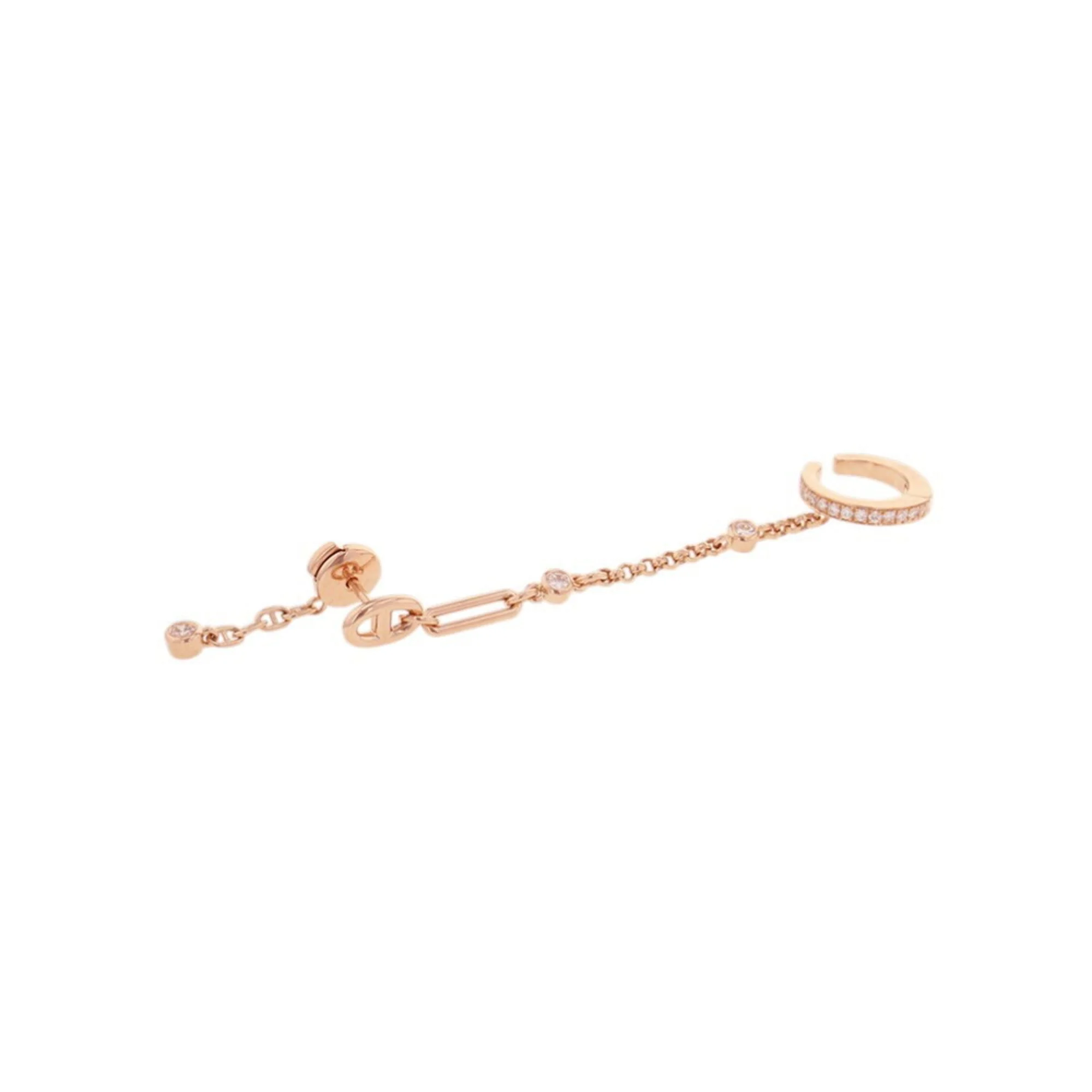Kara Earrings 18K Rose Gold with Diamond 18K Rose Gold - Image 2
