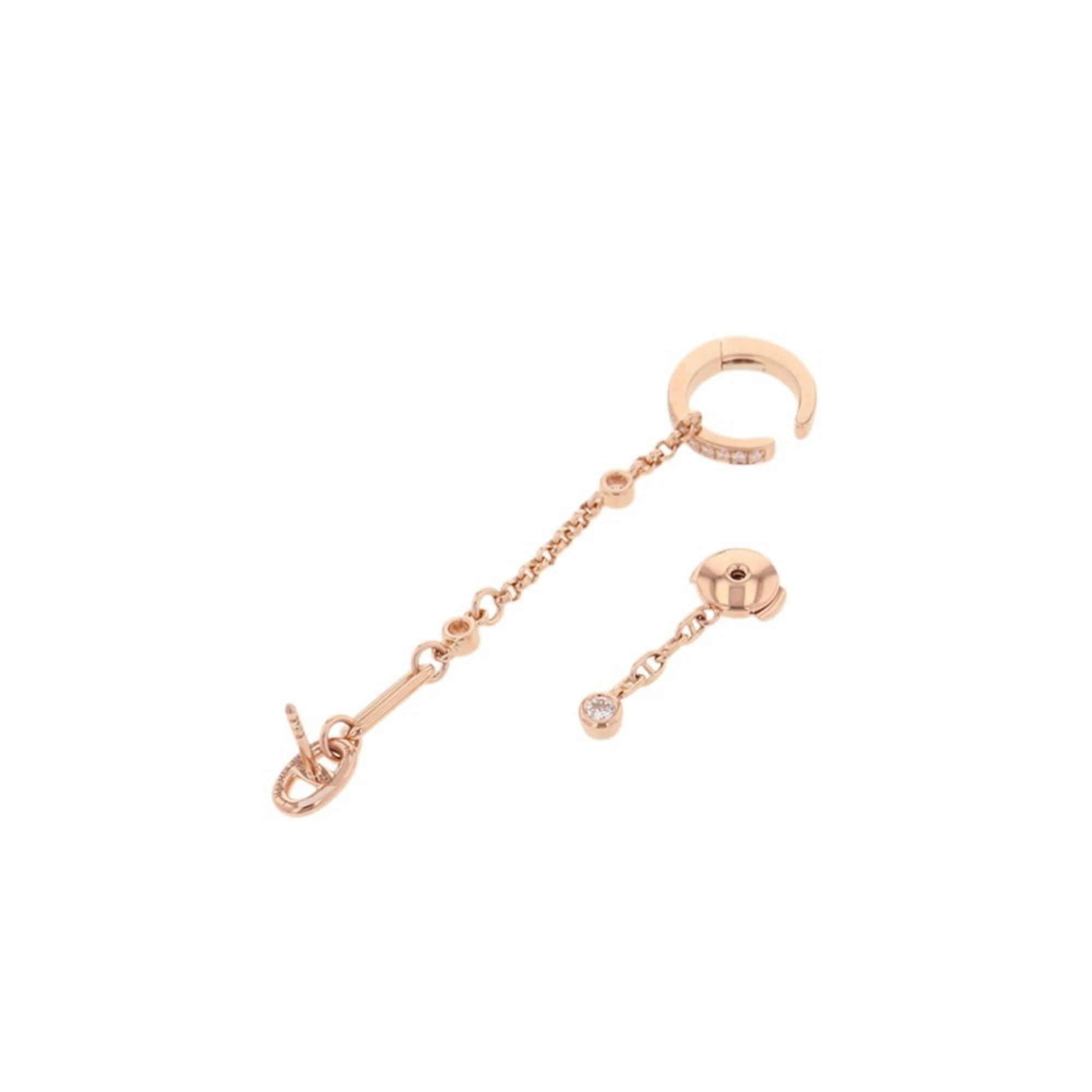 Kara Earrings 18K Rose Gold with Diamond 18K Rose Gold - Image 3