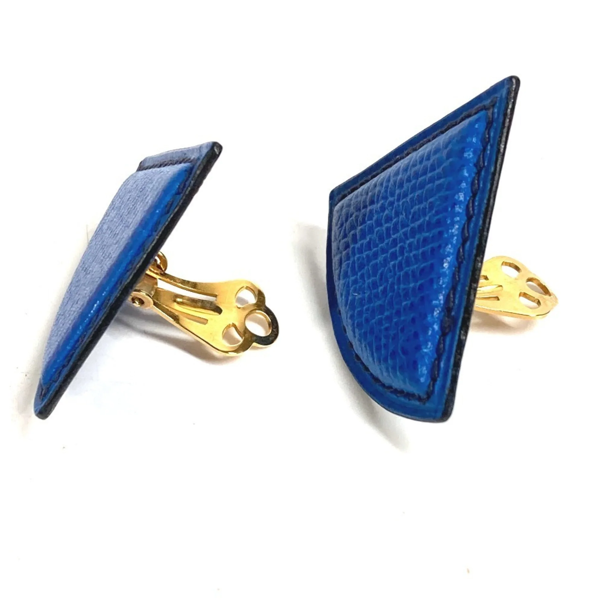 Logo Clip-On Earrings Leather - Image 3
