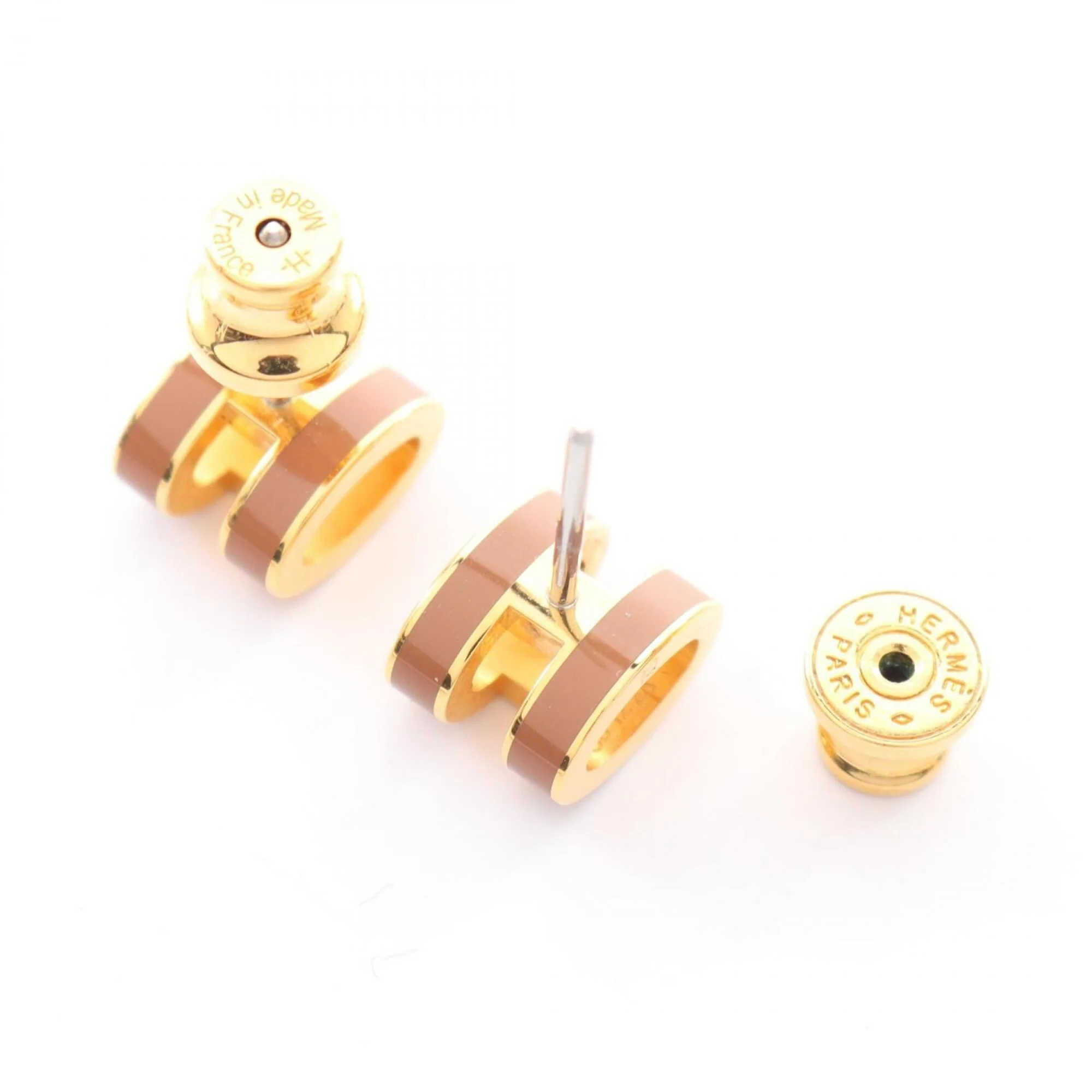 Pop H Earrings Gold-Tone Metal - Image 2