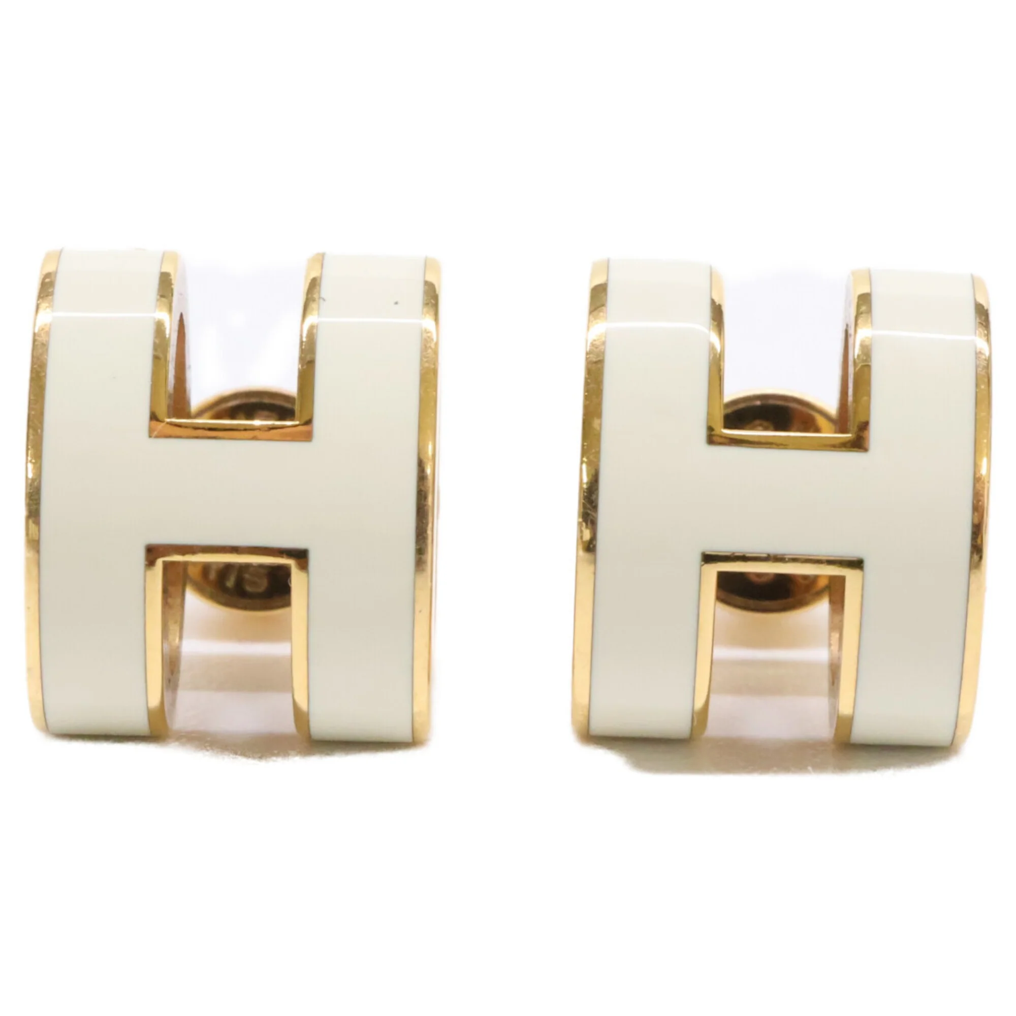 Pop H Earrings Gold-Tone Metal Gold-Tone Metal