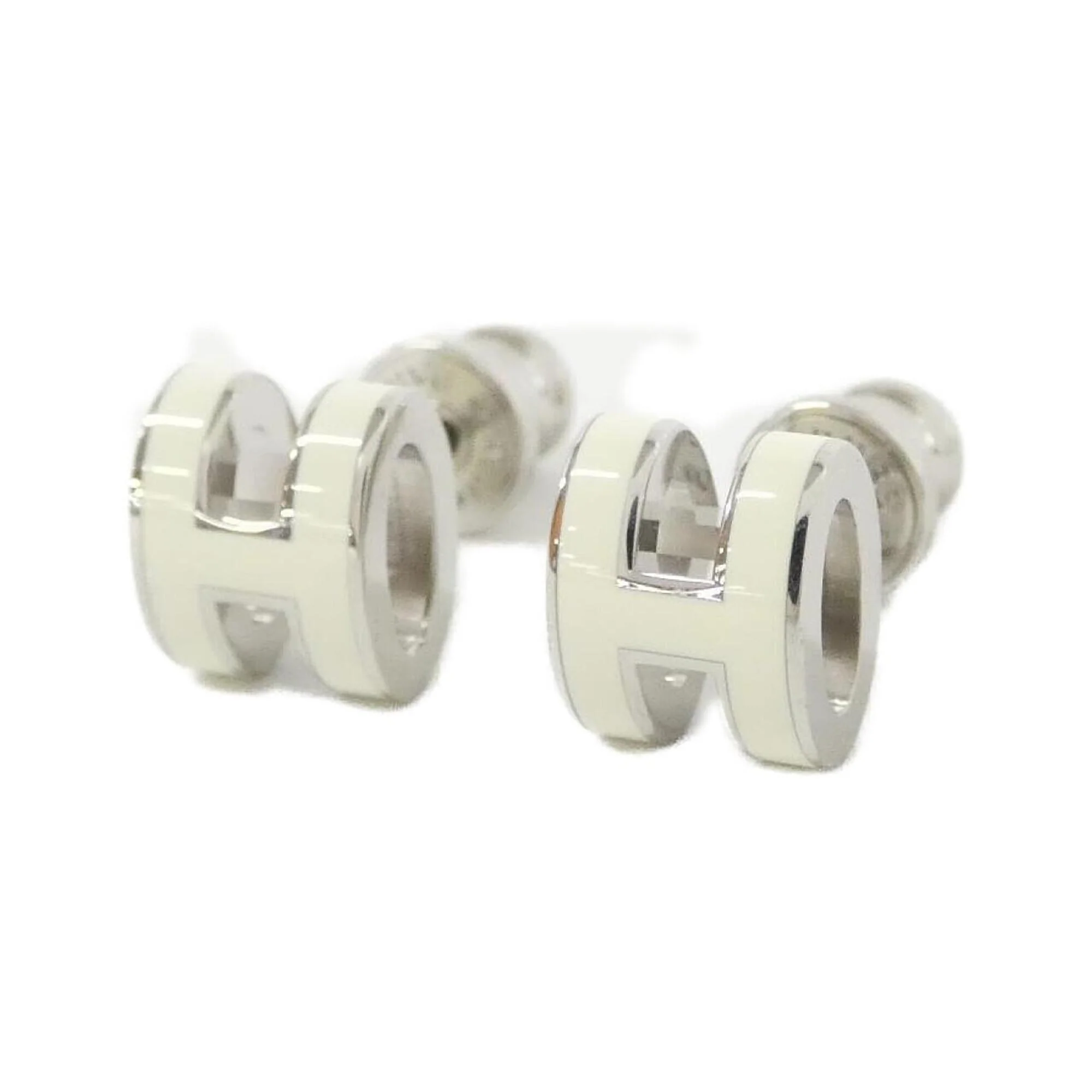 Pop H Earrings Sterling Silver Silver-Tone Metal - Image 2