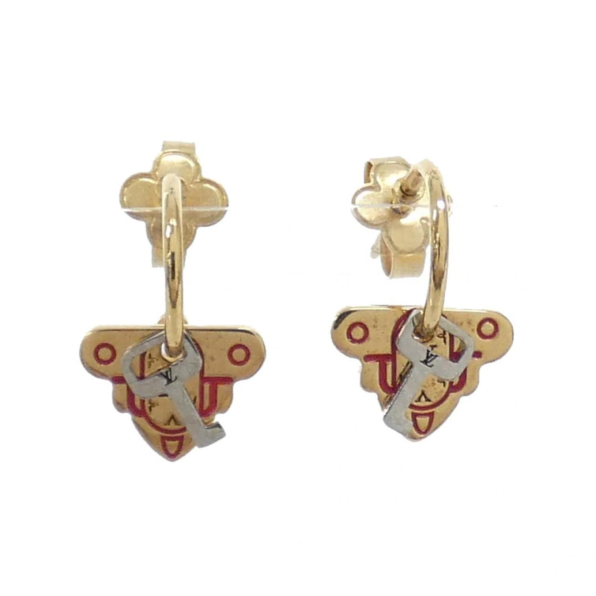 Earrings Gold-Tone Metal