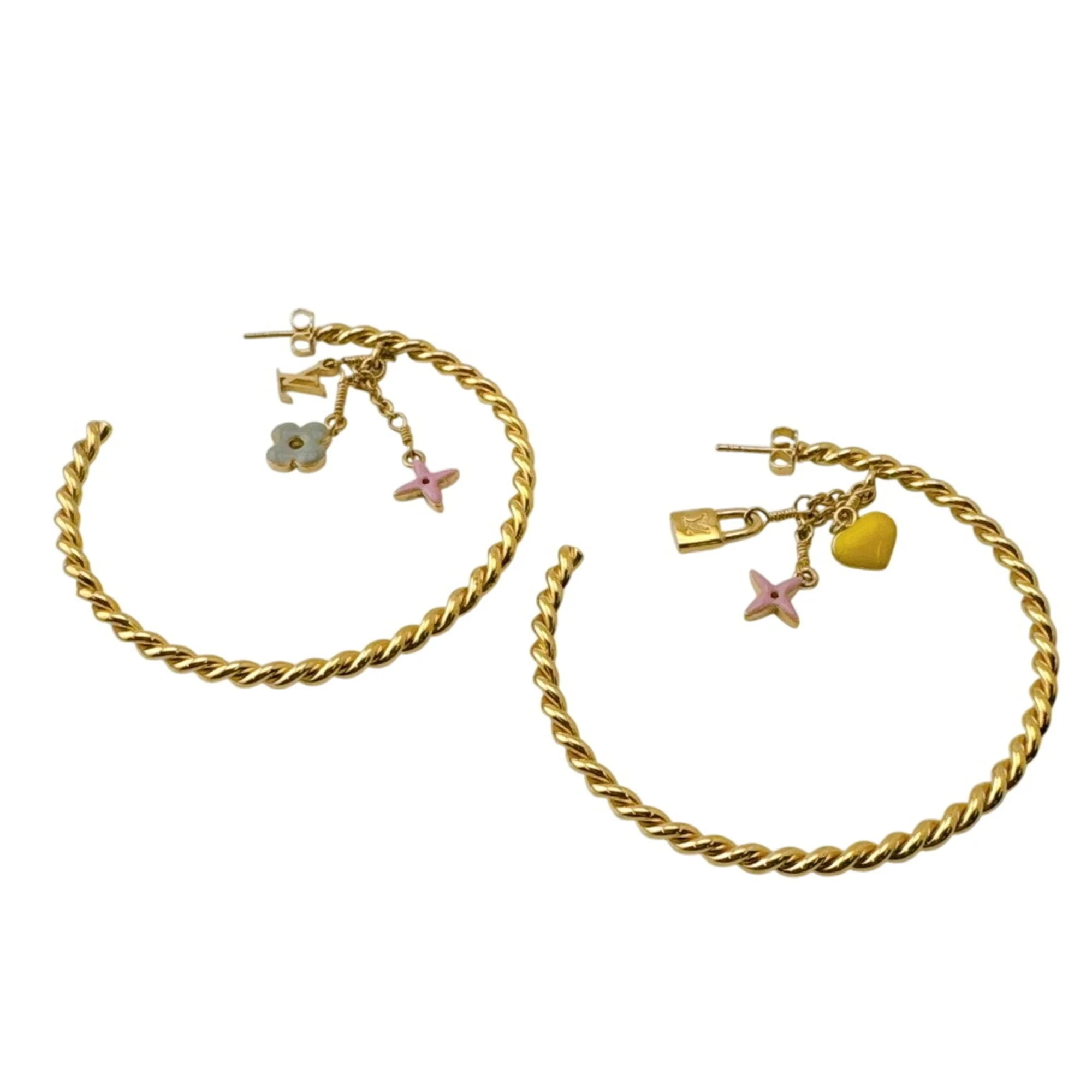 Earrings Hoop Gold-Tone Metal