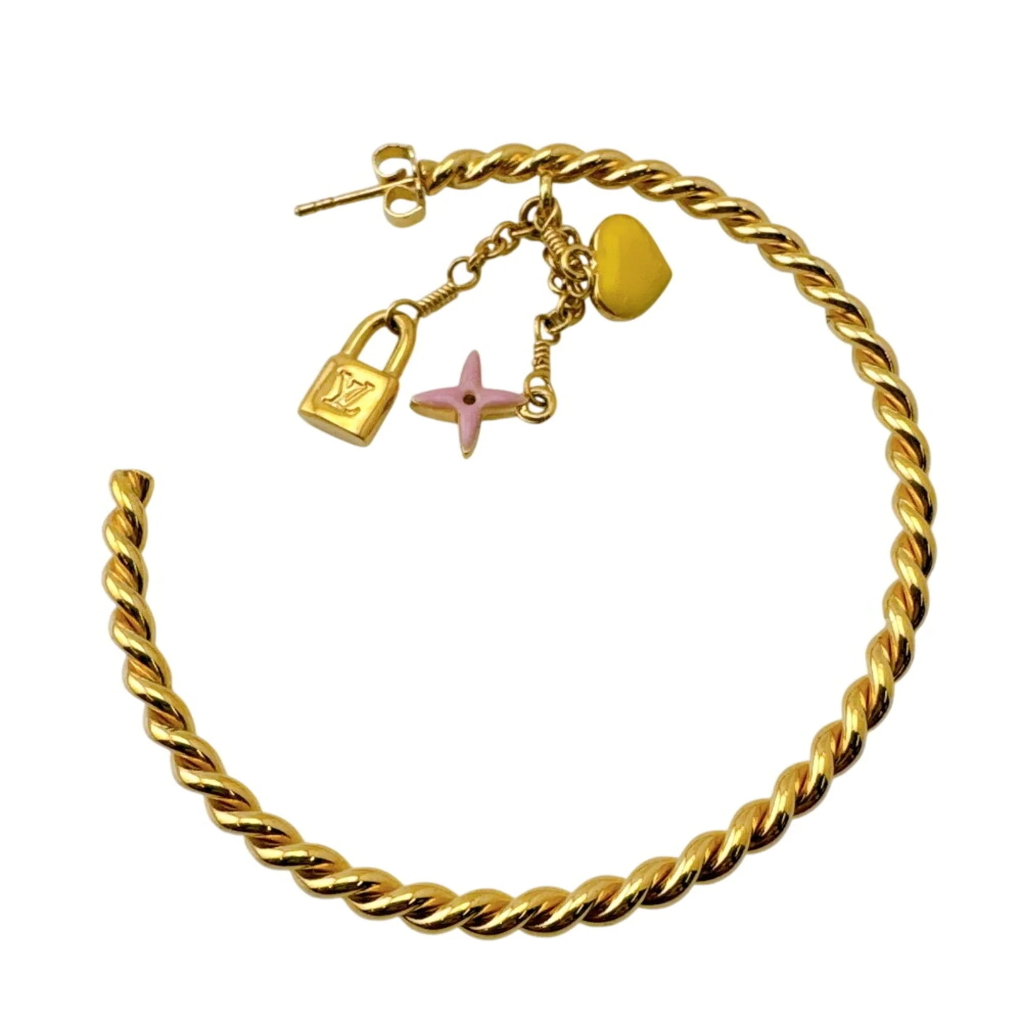 Earrings Hoop Gold-Tone Metal - Image 2
