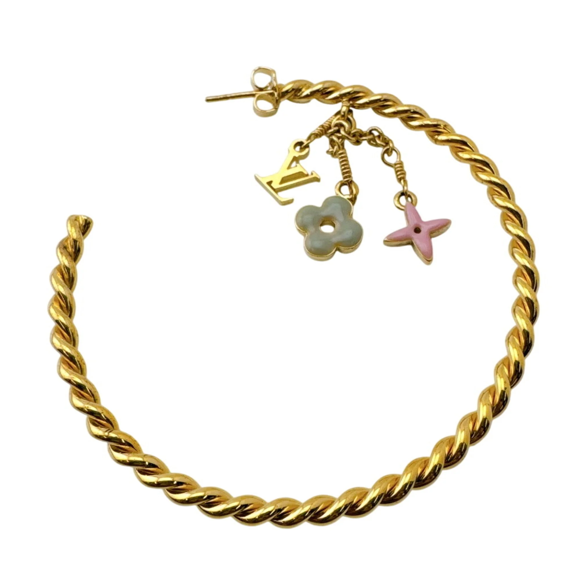 Earrings Hoop Gold-Tone Metal - Image 3