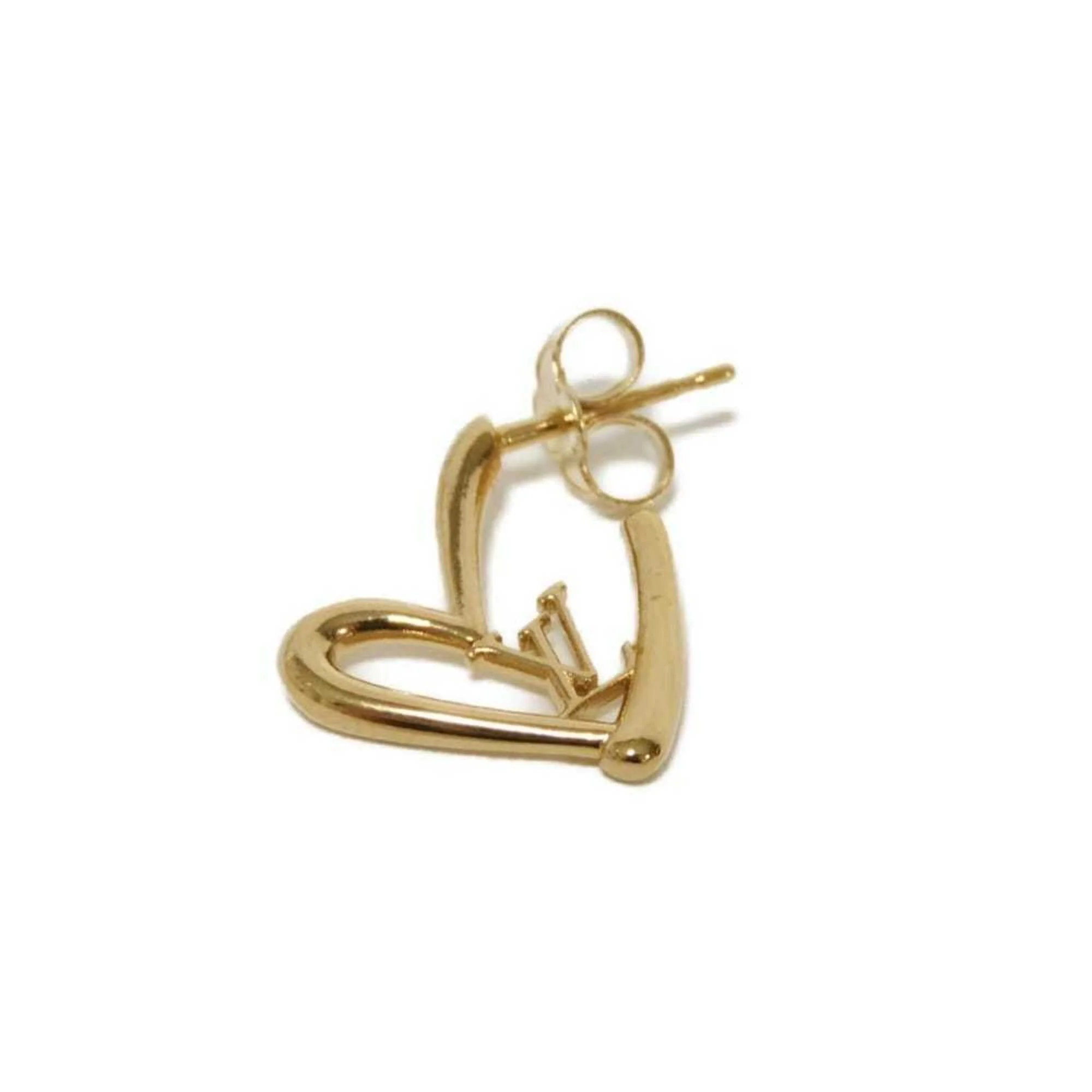 Earrings Logo Stud Gold-Tone Metal - Image 3