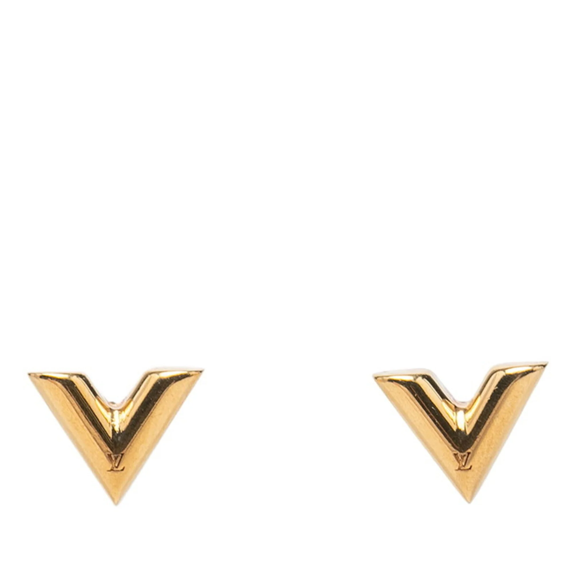 Earrings Stud Gold-Tone Metal
