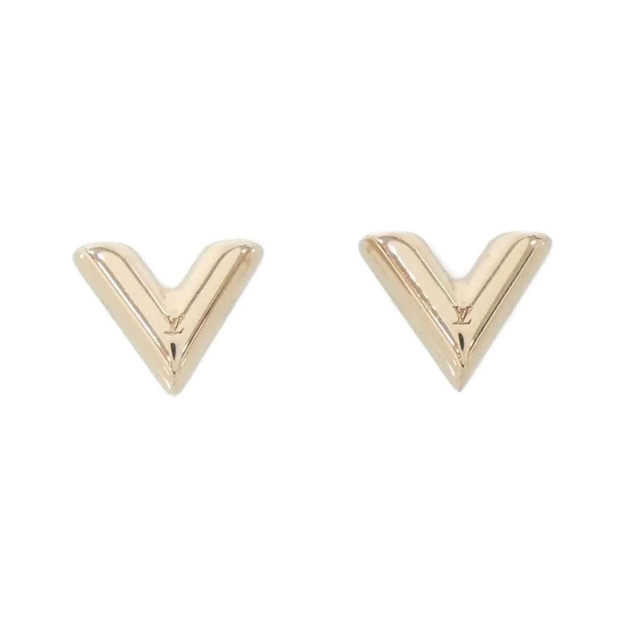Essential V Earrings Pink Gold