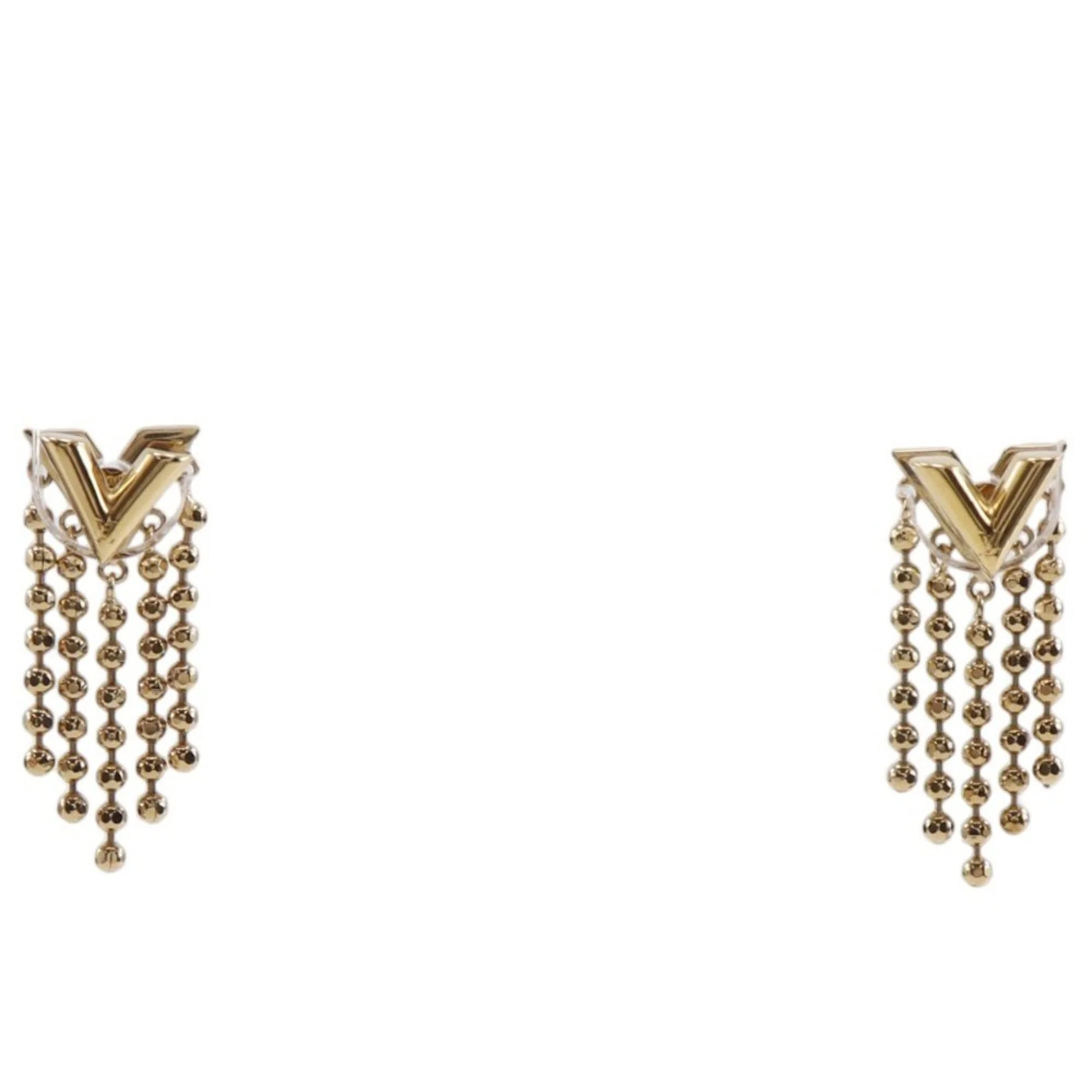 Essential V Skin Stud Earrings Gold Plated Gold-Tone Metal