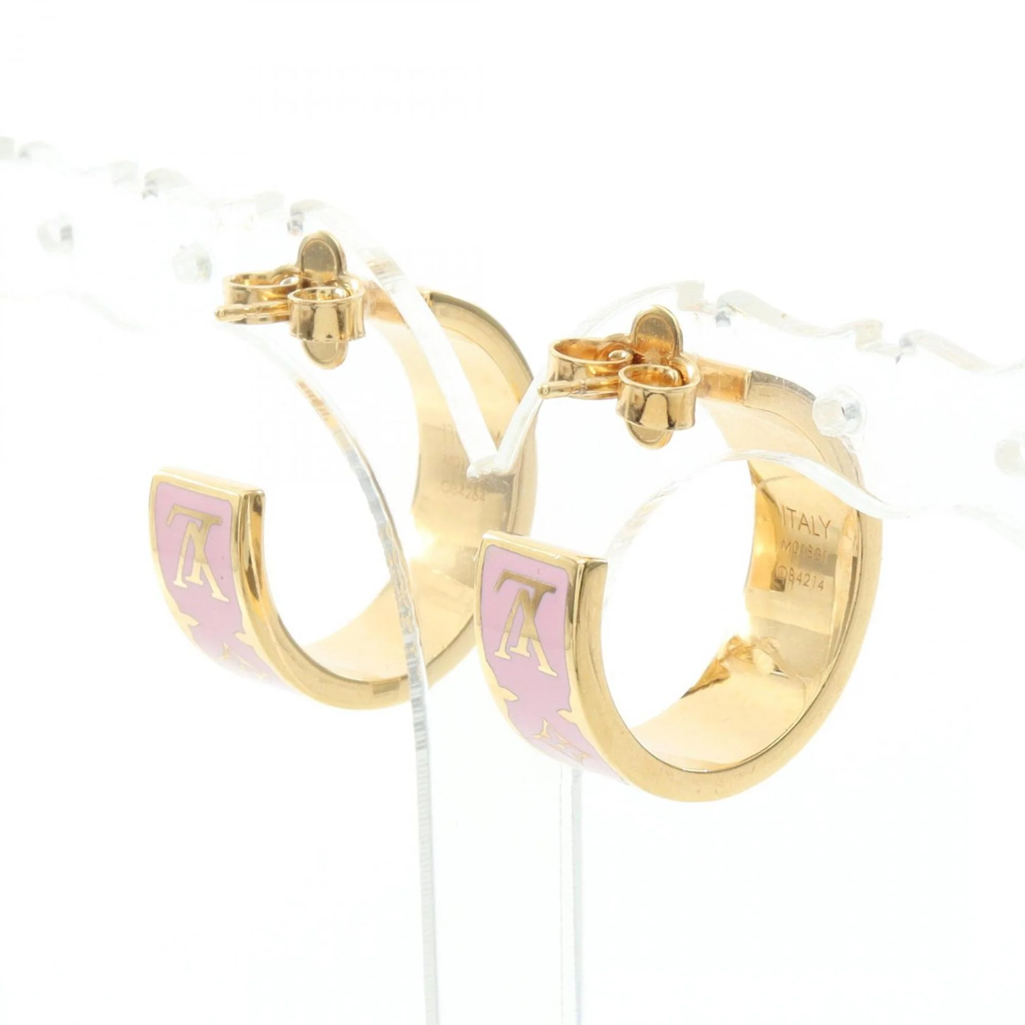 Hoop Earrings Enamel and Gold - Image 3