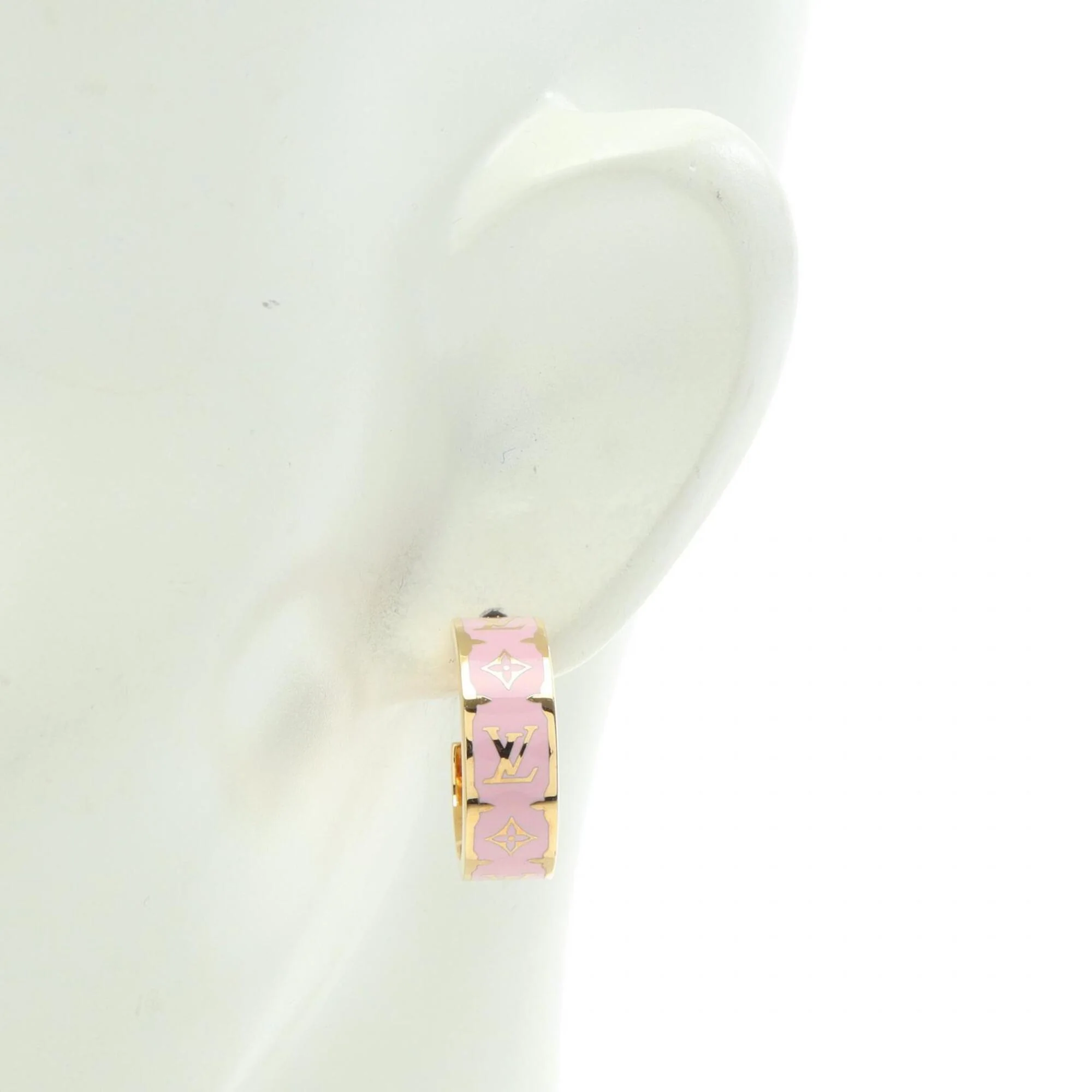 Hoop Earrings Enamel and Gold - Image 4