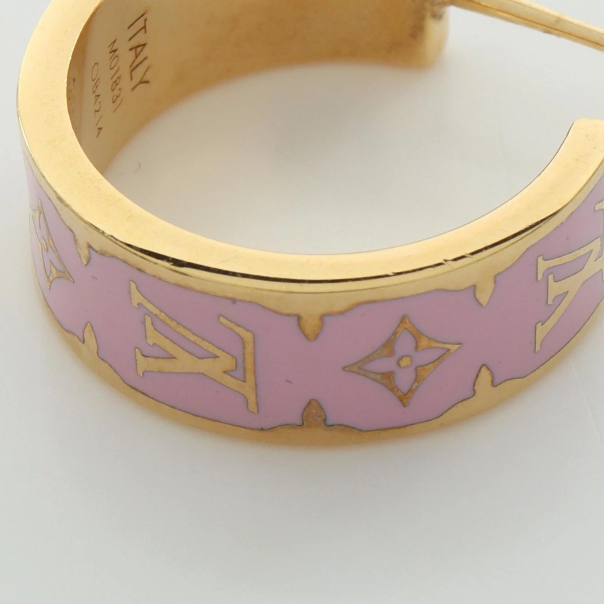 Hoop Earrings Enamel and Gold - Image 5