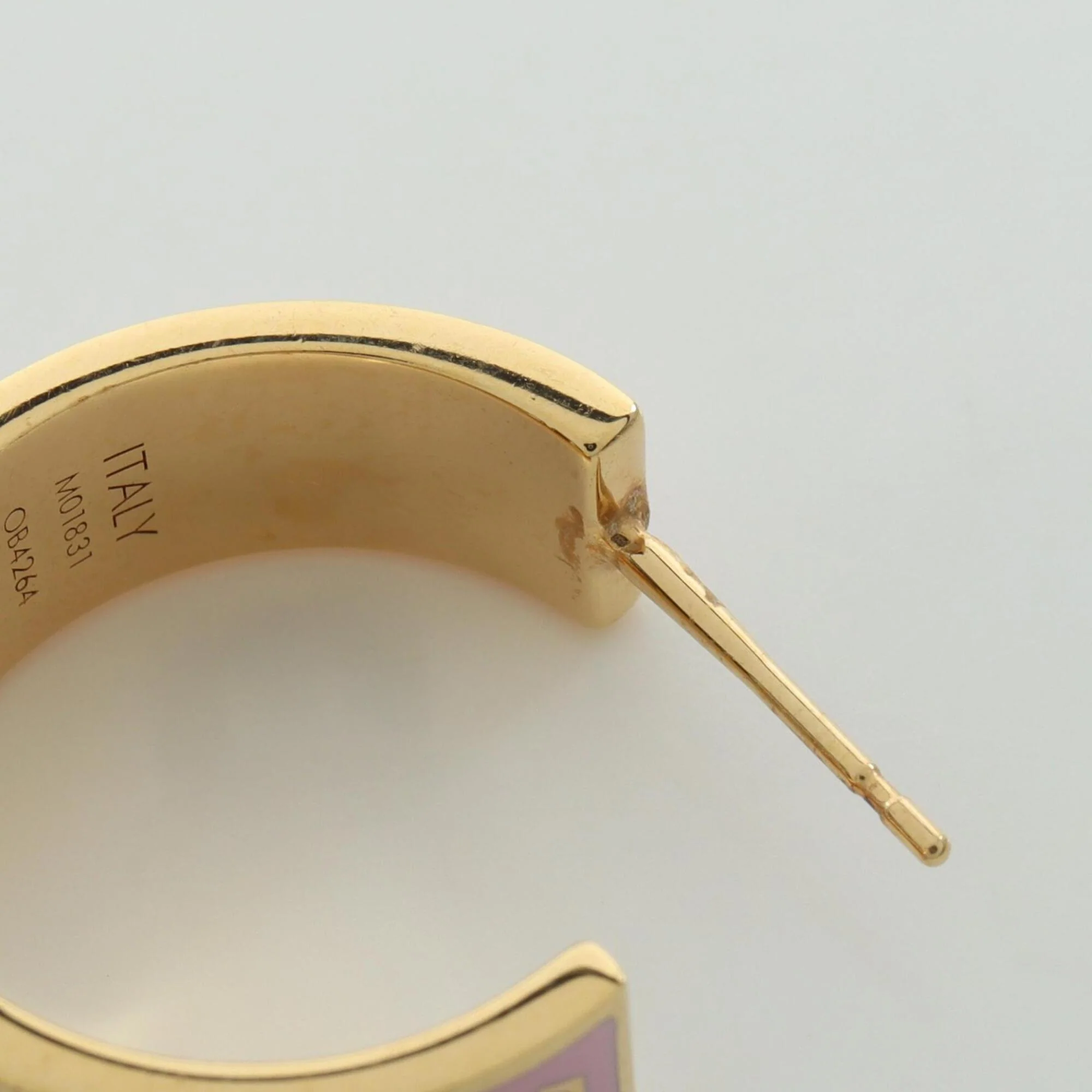 Hoop Earrings Enamel and Gold - Image 6