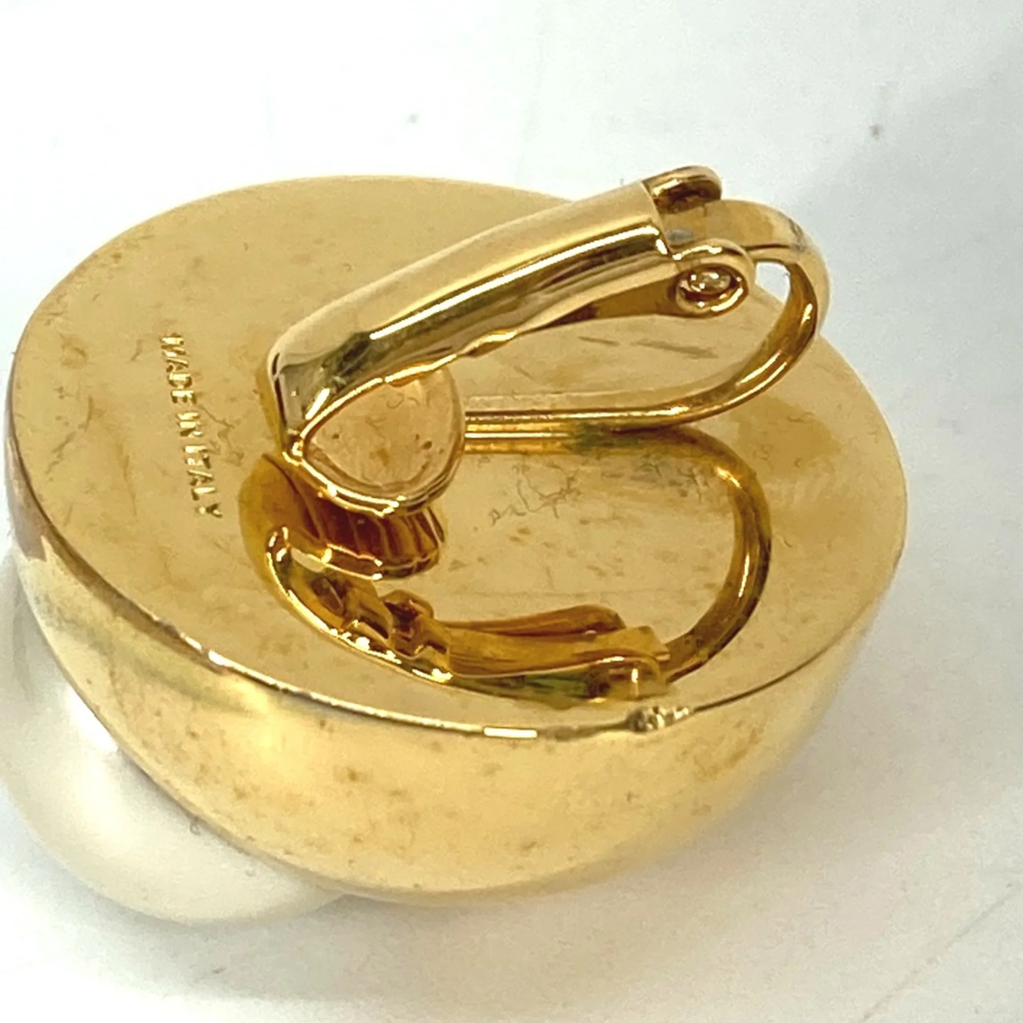 Earrings Pearl Gold-Tone Metal - Image 6