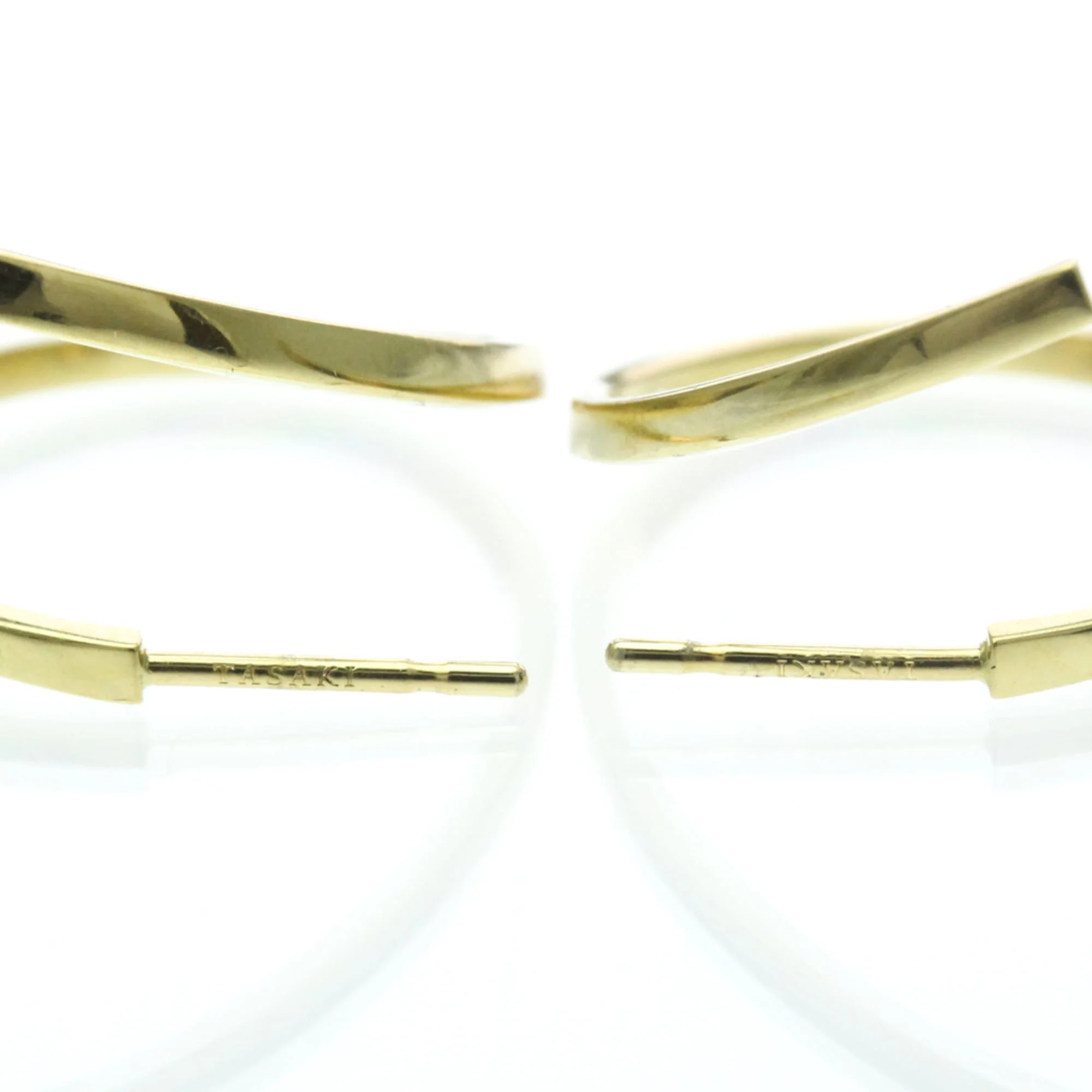 Earrings Pearl Hoop 18K Yellow Gold - Image 8