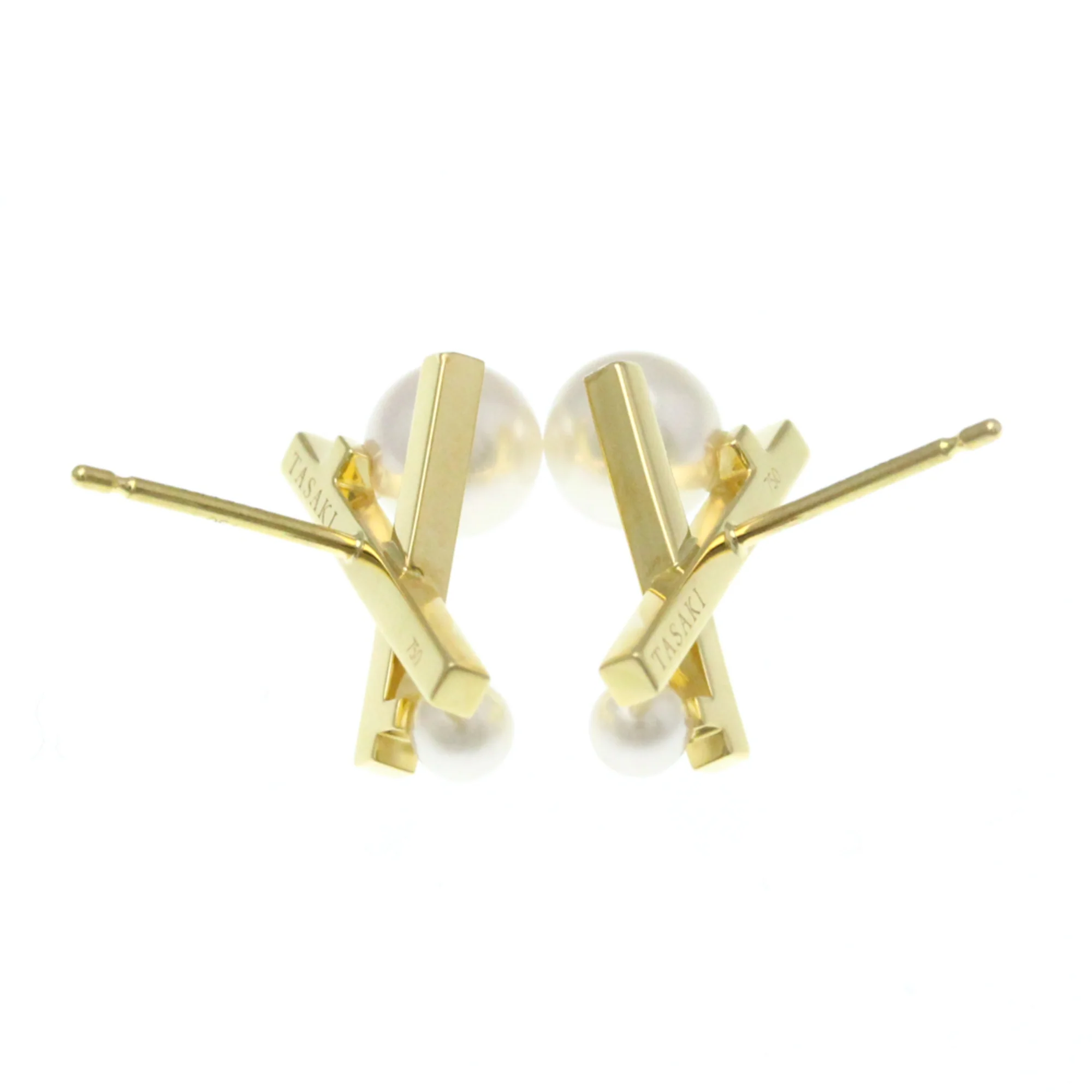 Earrings Pearl Stud 18K Yellow Gold - Image 4
