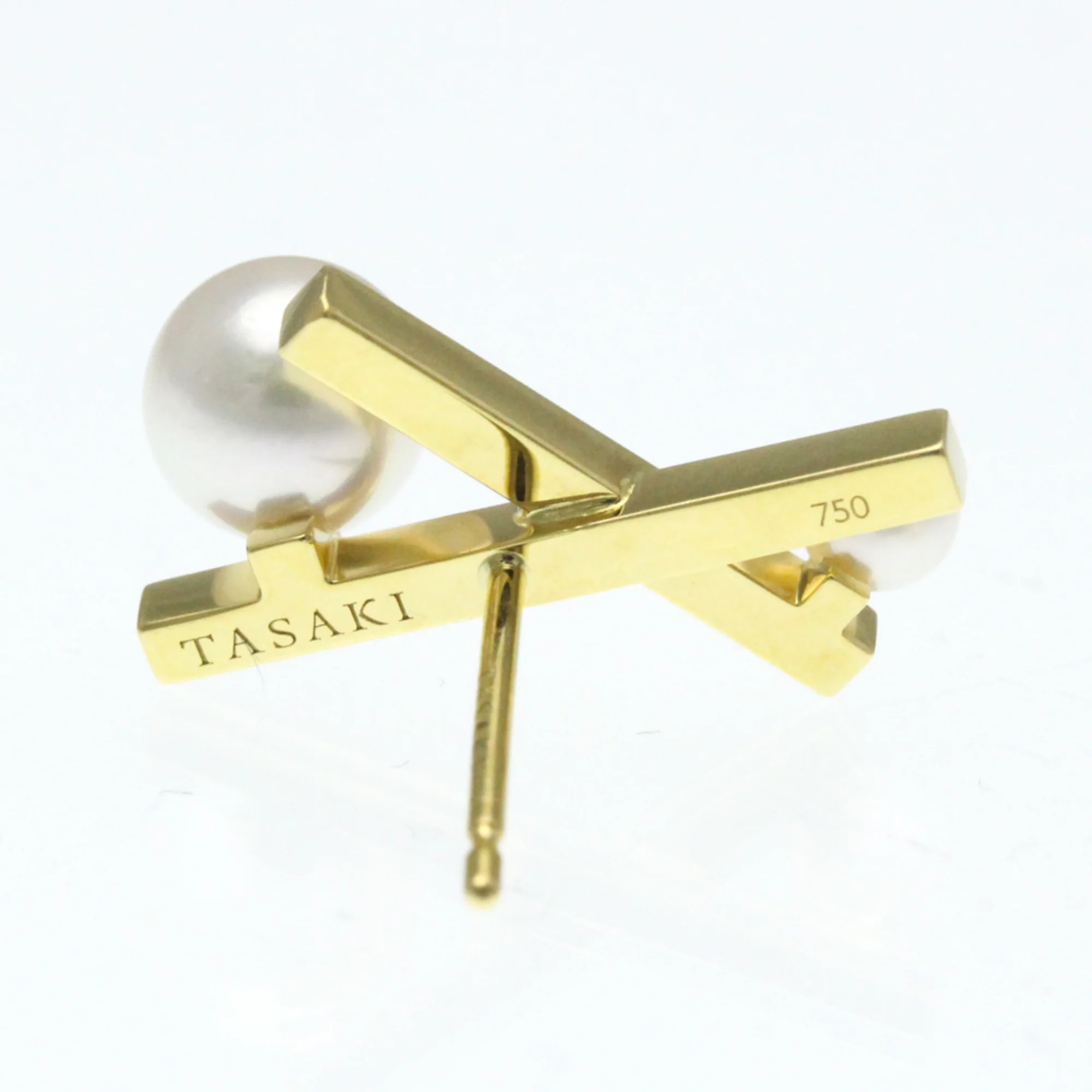 Earrings Pearl Stud 18K Yellow Gold - Image 8