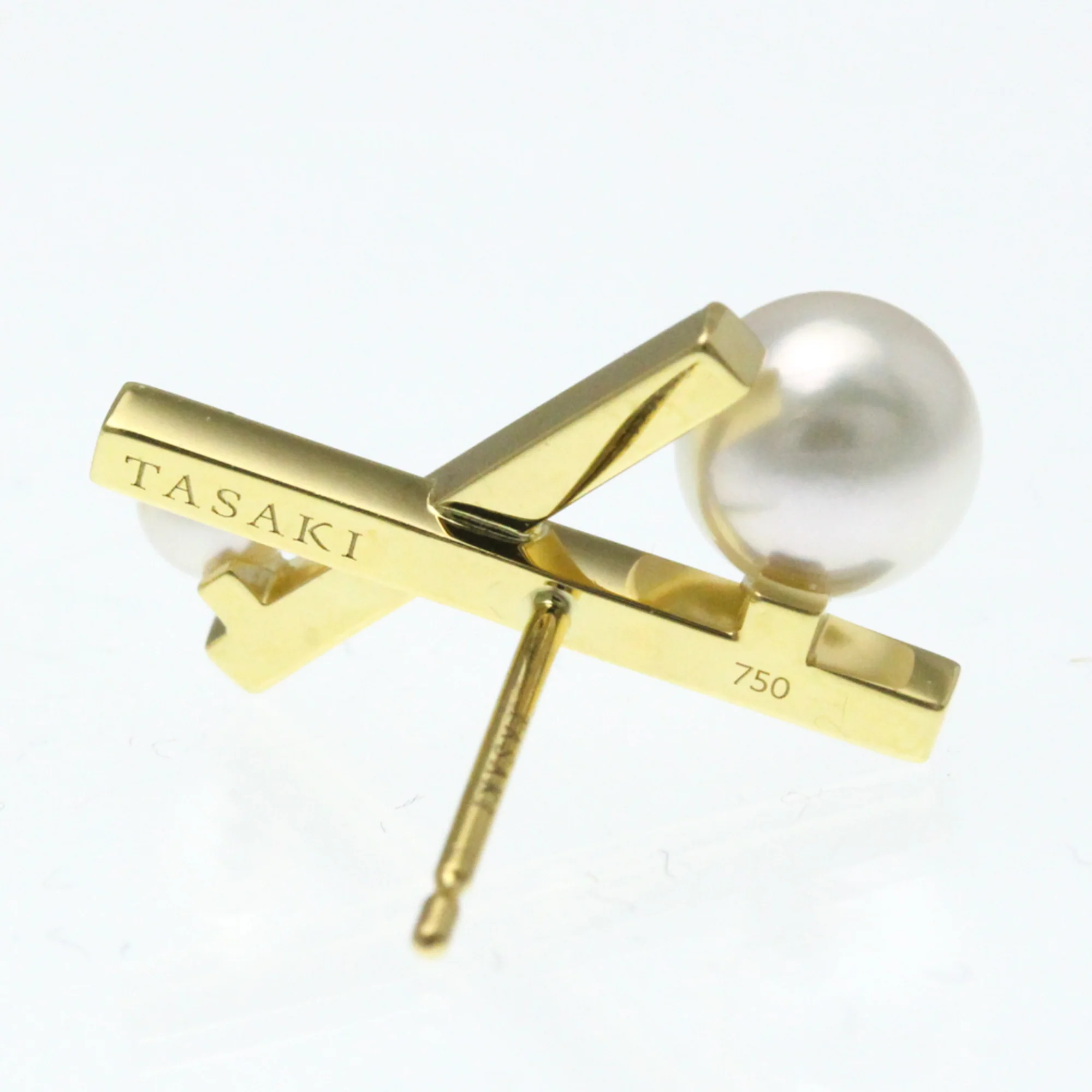 Earrings Pearl Stud 18K Yellow Gold - Image 9