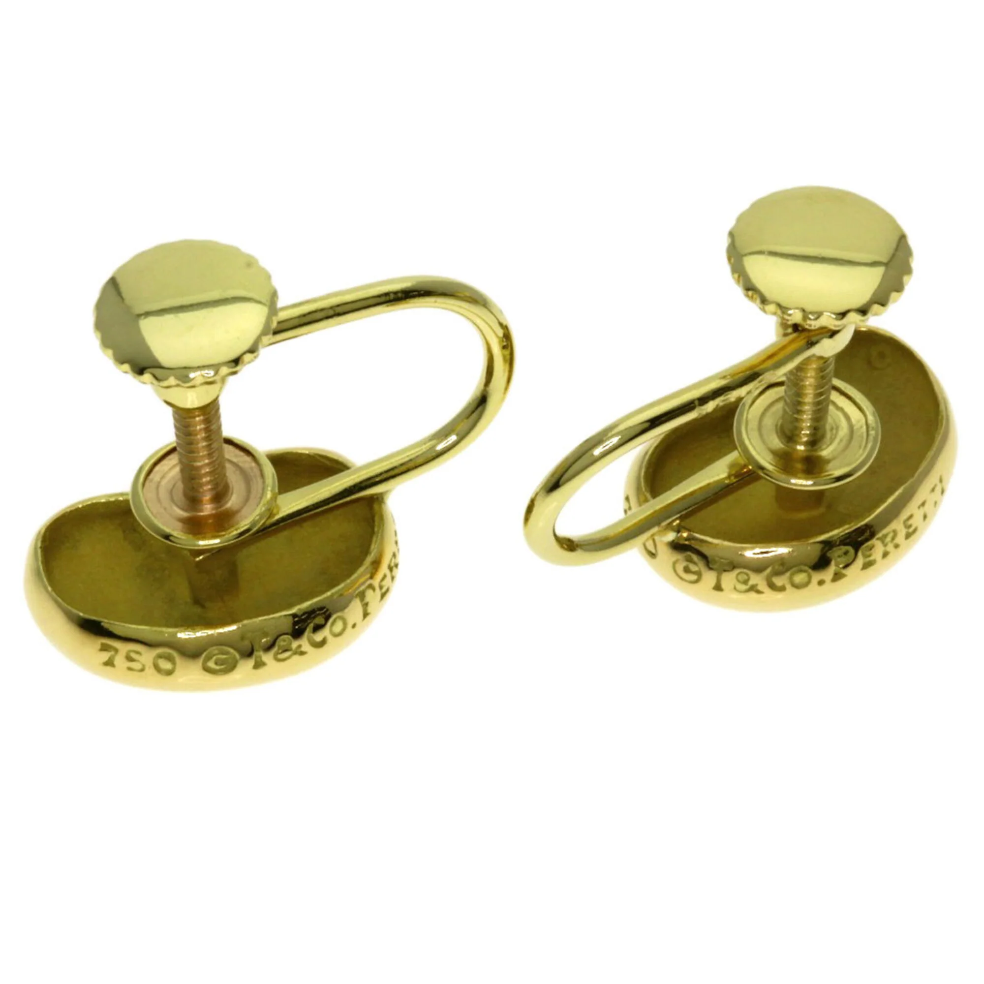 Bean Earrings 18K Yellow Gold 11.6mm 18K Yellow Gold - Image 5