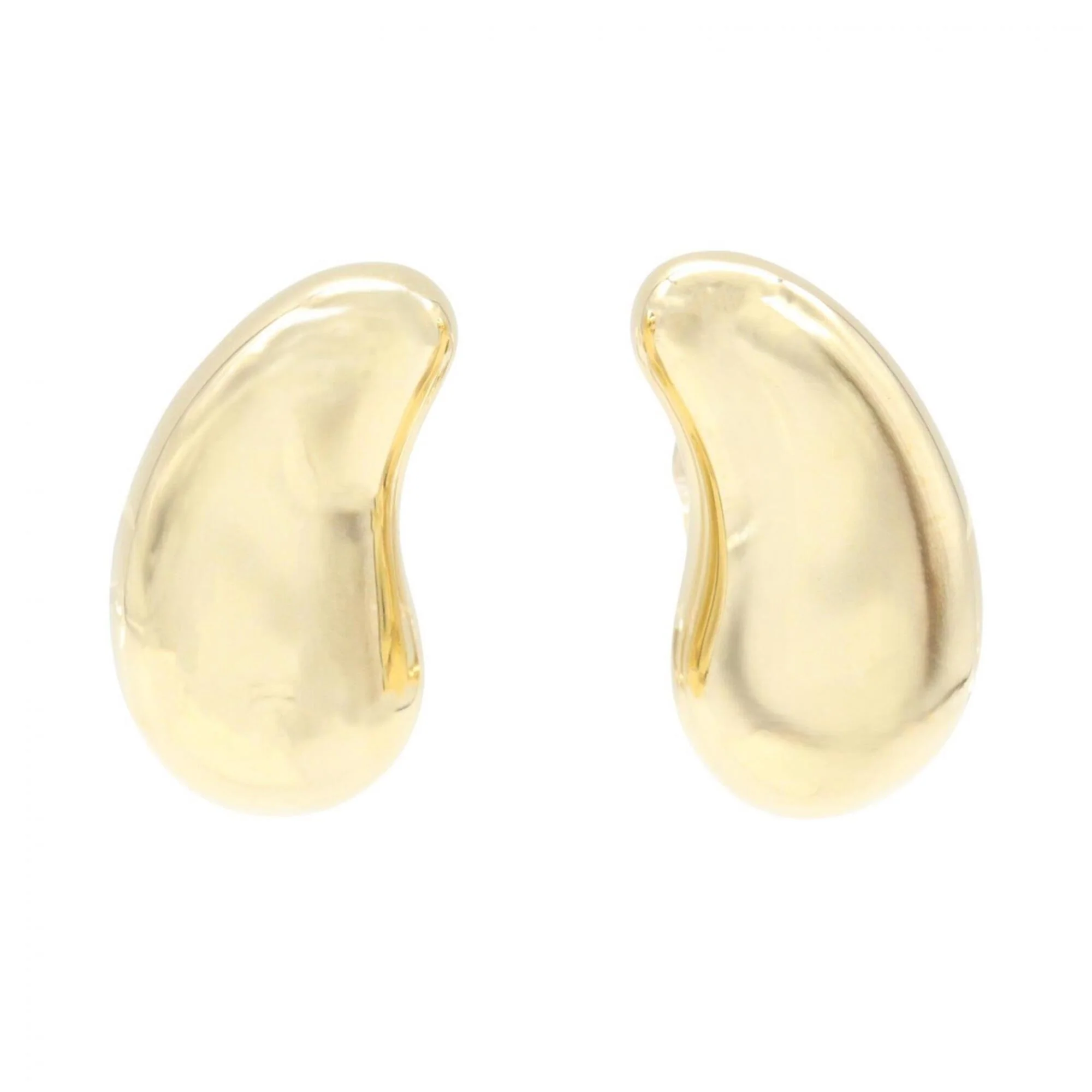 Bean Earrings 18K Yellow Gold 20mm 18K Yellow Gold